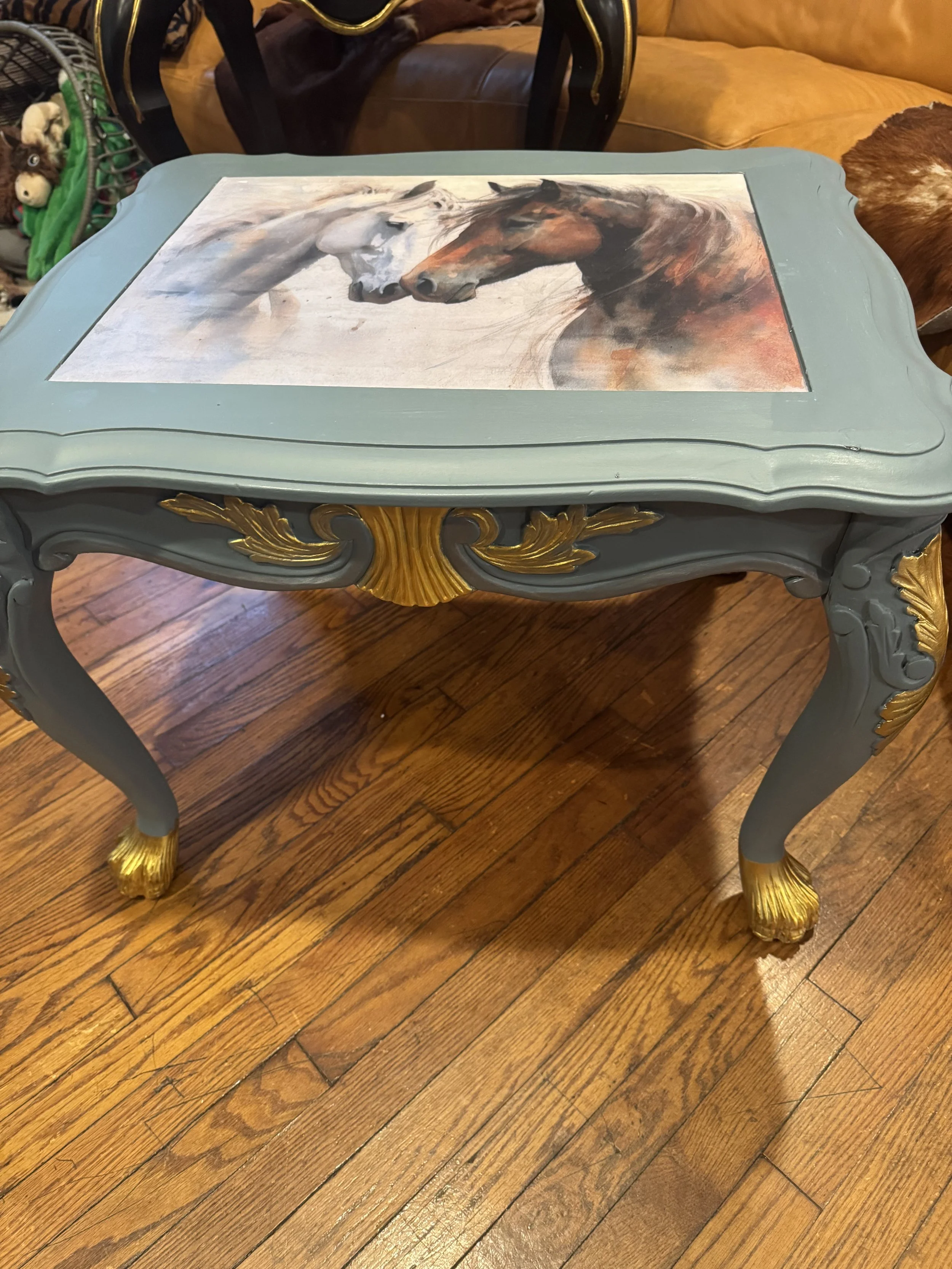 Western style end table