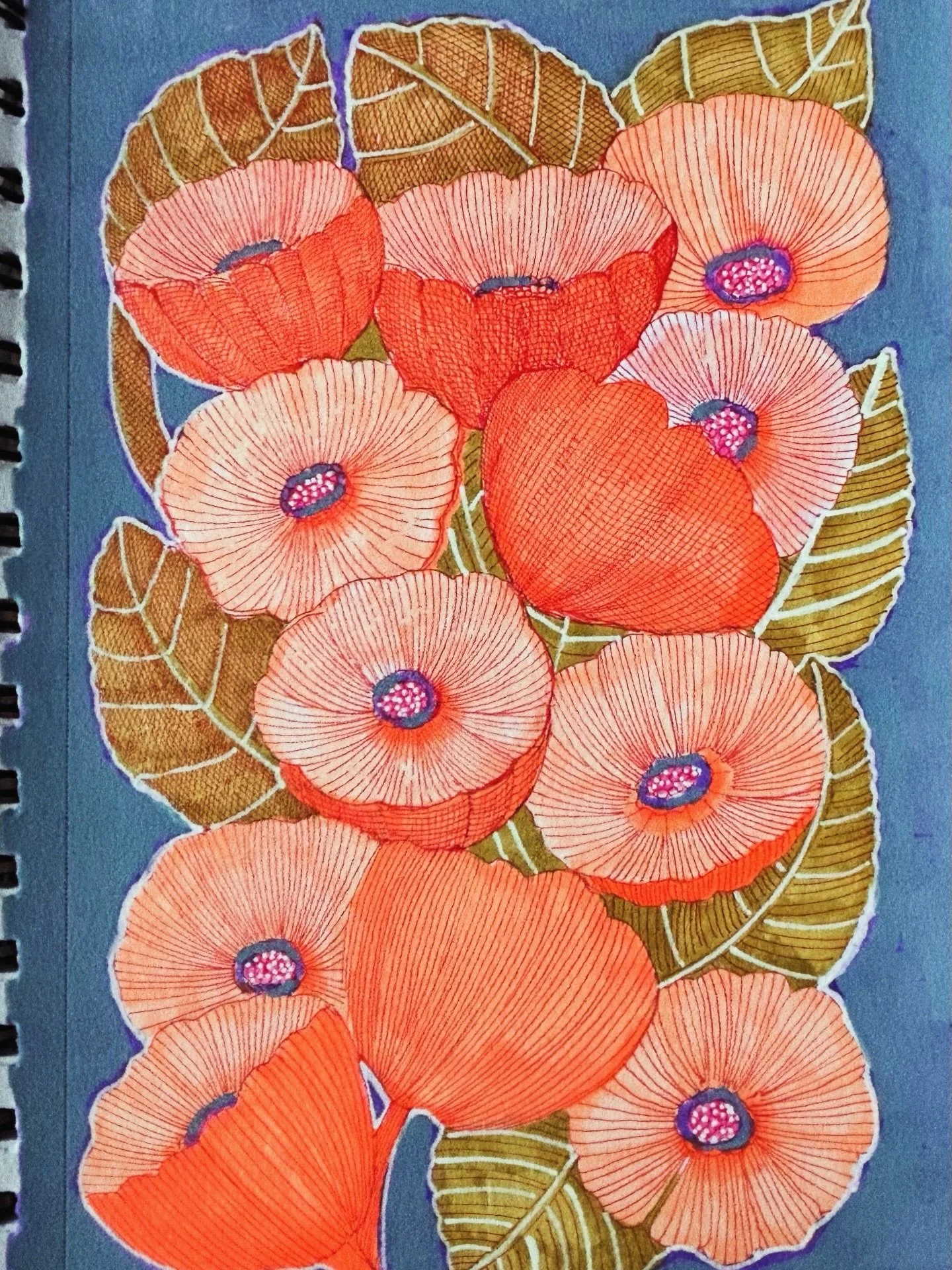 Theme: Orange 🍊 and Blue 🦋
&hellip;.

Early registration is open for my upcoming class &ldquo;Santuary Studio&rdquo; launching in January. Look for the sign up in my profile🔗