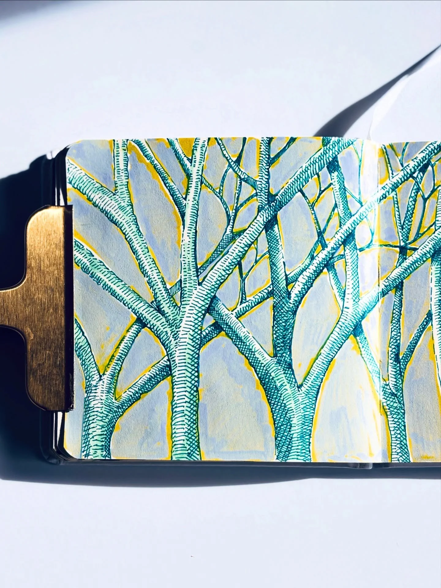 Trees being dramatic. Just like they are outside today with all the rain and wind blowing off whatever leaves have managed to still hang on. #crosshatching #sketchbook 

&hellip;&hellip;

Join the waitlist to my upcoming online class called Sanctuary