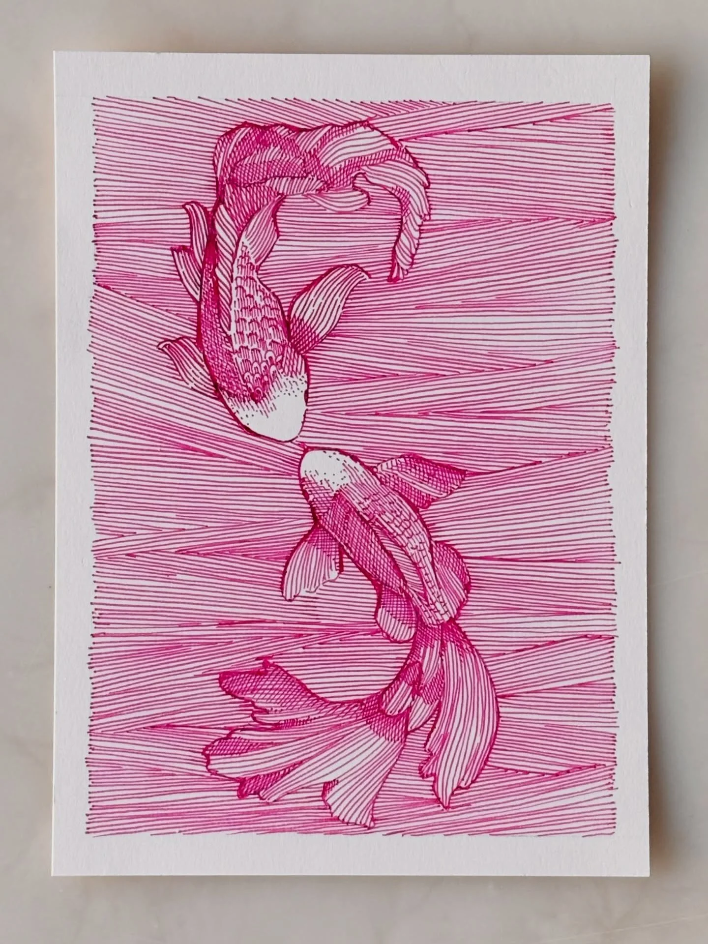 To celebrate another trip around the sun today, I wanted to draw two fish. I wasn&rsquo;t so happy with one so I drew another. It makes sense now, two drawings of 2 fish for a Pisces birthday. 🐟♓️🐟 #pisces