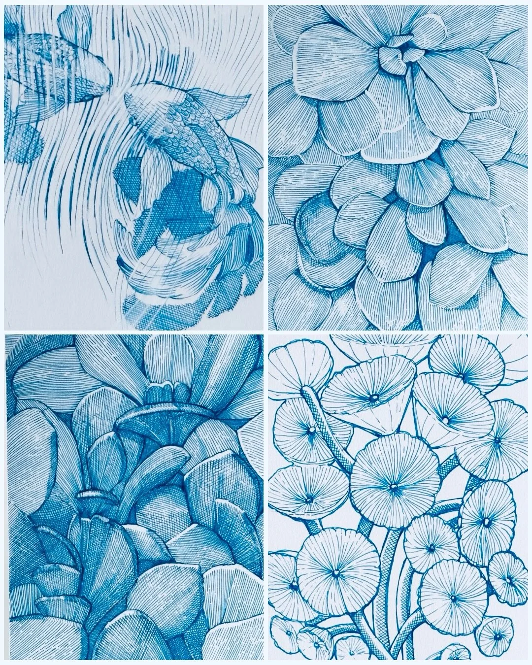 Blue Period - line drawings #micronpenart 💙