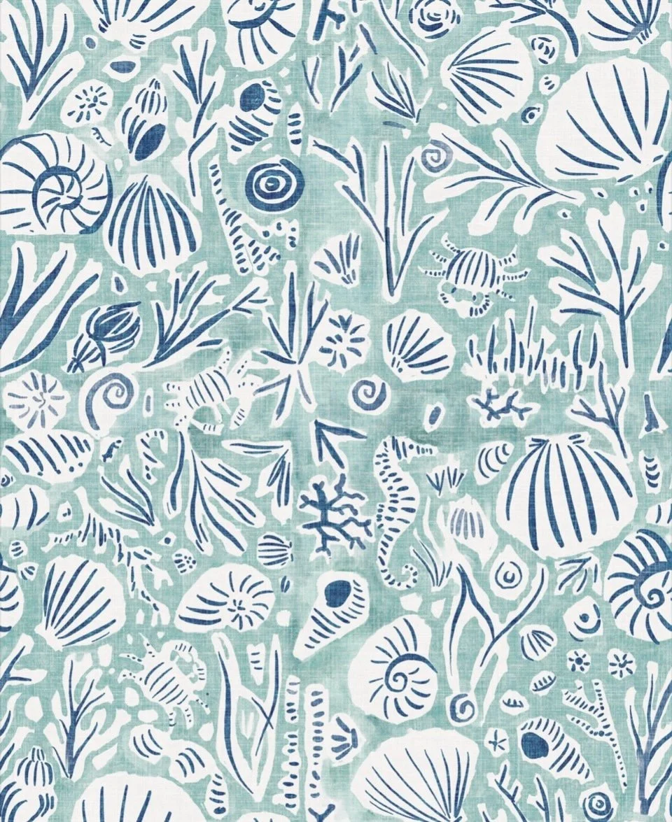 An entry I made for the Spoonflower challenge this month called Boho Beach🦀Design ID: 21810869 - shown here in a few colorways 🐚🦀🌊 - link to my shop in my profile - click on New to see these designs come up 🧡 #patterndesign #spoonflowerchallenge