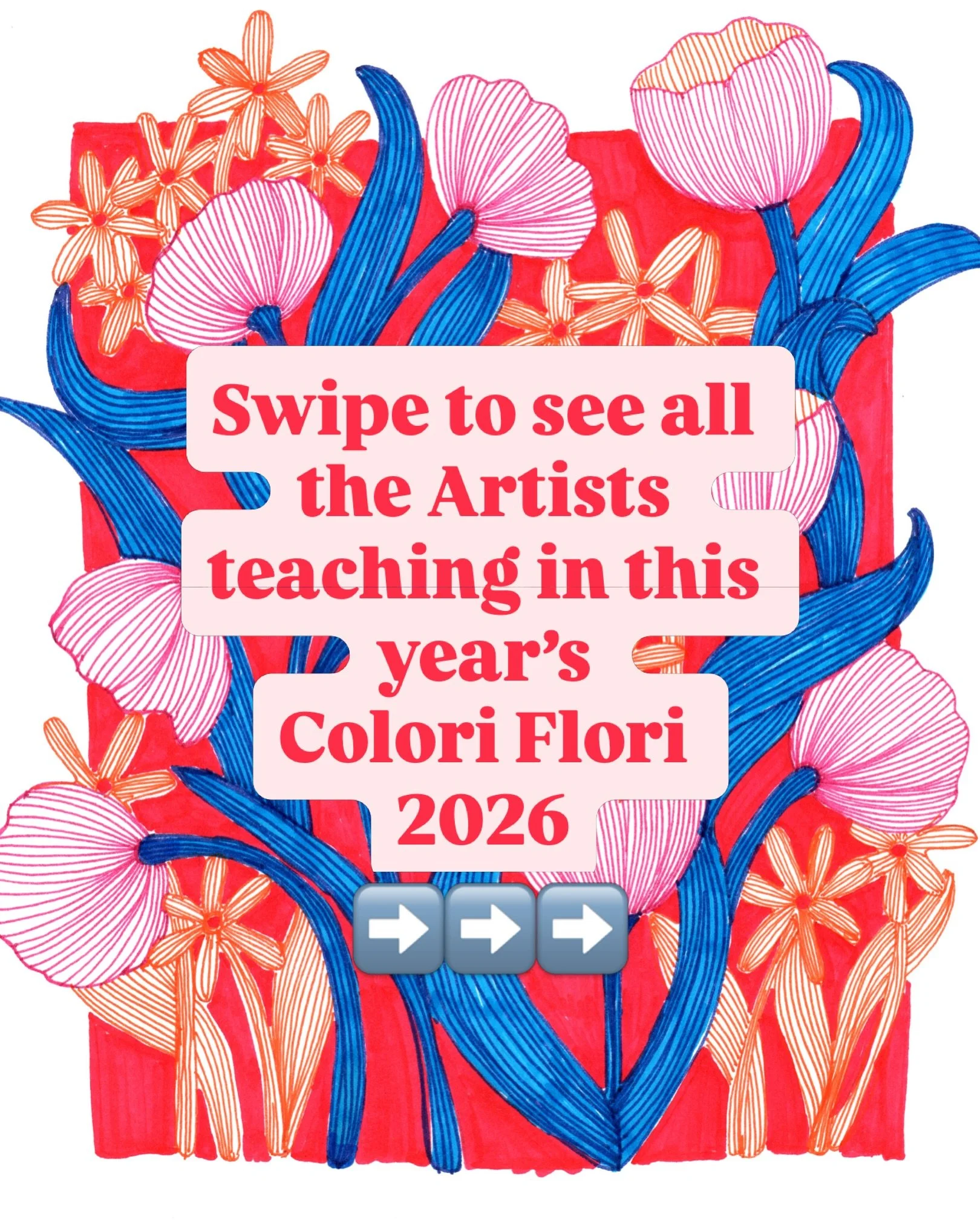 🌸Have a look at the lineup for this year&rsquo;s Colori Flori Summit.
🌸Fourteen fabulous female artists will be teaching classes linked to florals and specific colors during this two week long event running from 18-31 May

🌸Jump in quick to make u