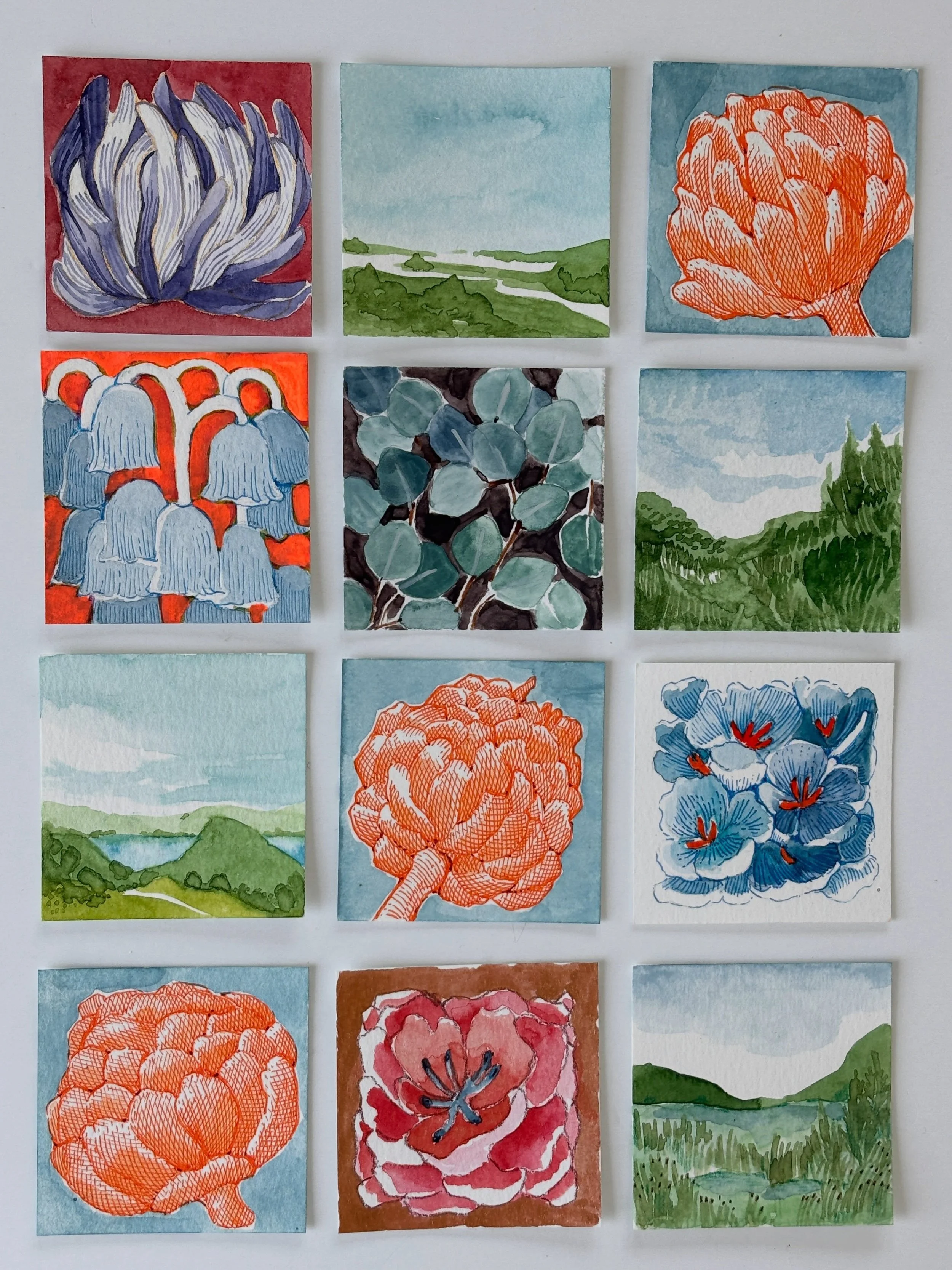 Last day of the inchie challenge with @amymaricle - obviously I did more than 7 squares but working in such a small format was fun and challenging at the same time.