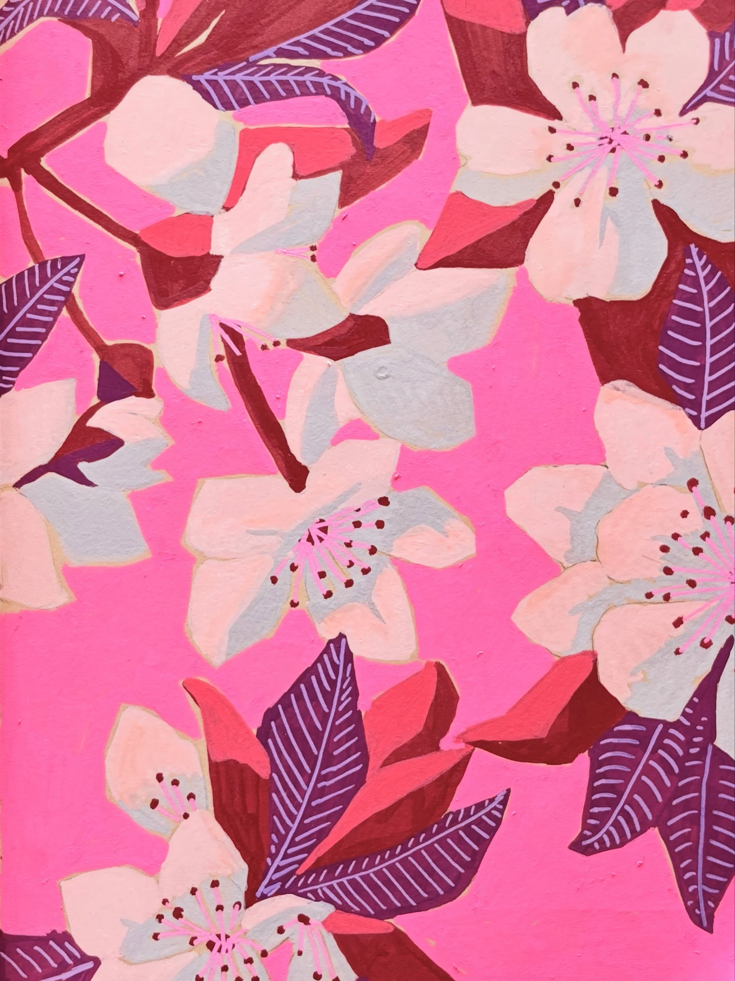 Florals from last year. I was in a different phase. Maybe it&rsquo;s time to go back.🌸 #floralpaintings