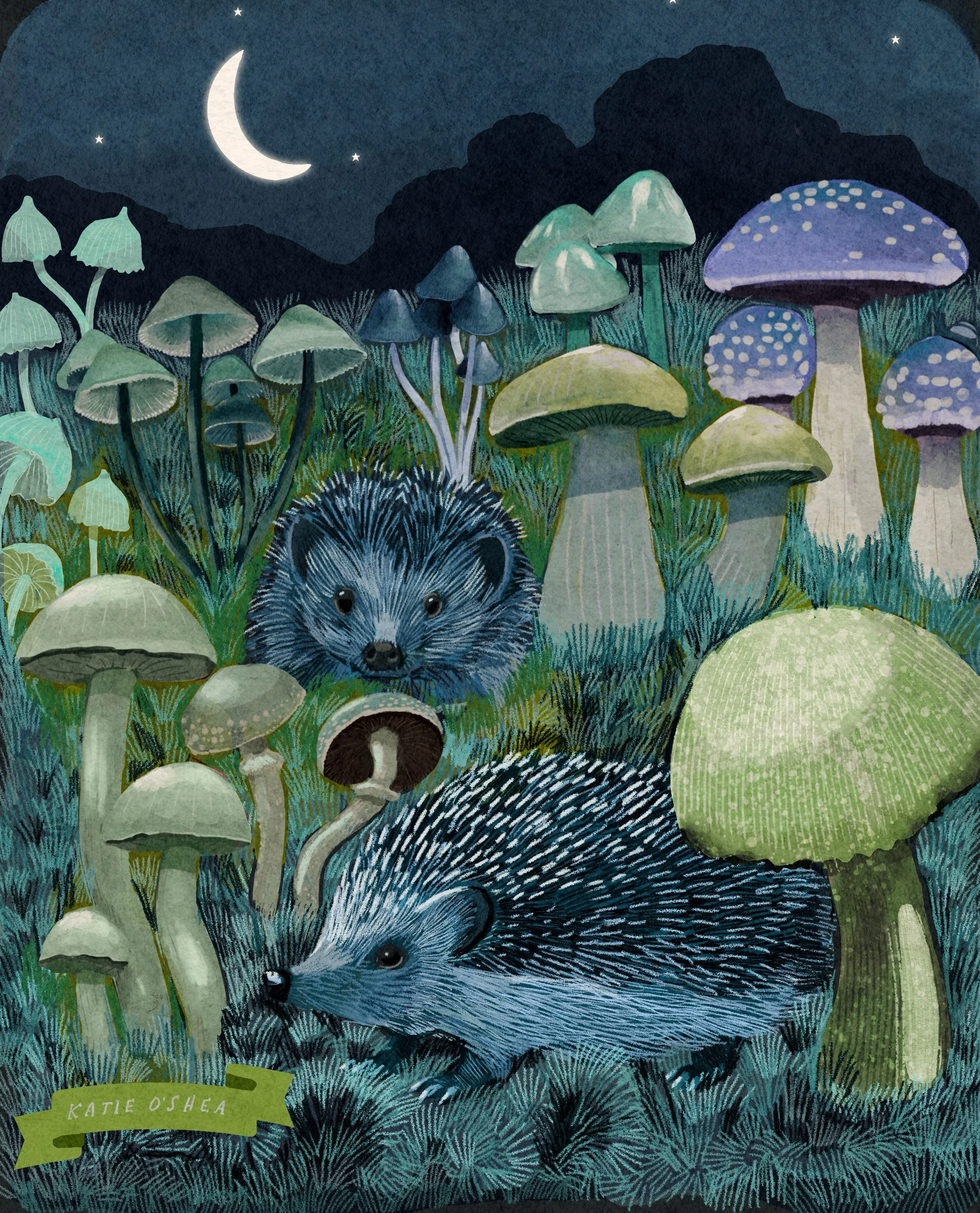 Week 4 of Botanical Beasties ✨HEDGEHOG + MUSHROOMS - last prompt - then share all your work together! 

This challenge has been so much fun! So many inspiring pieces and I really enjoyed creating new work for it too. 

#botanicalbeasties2026 

Hosted