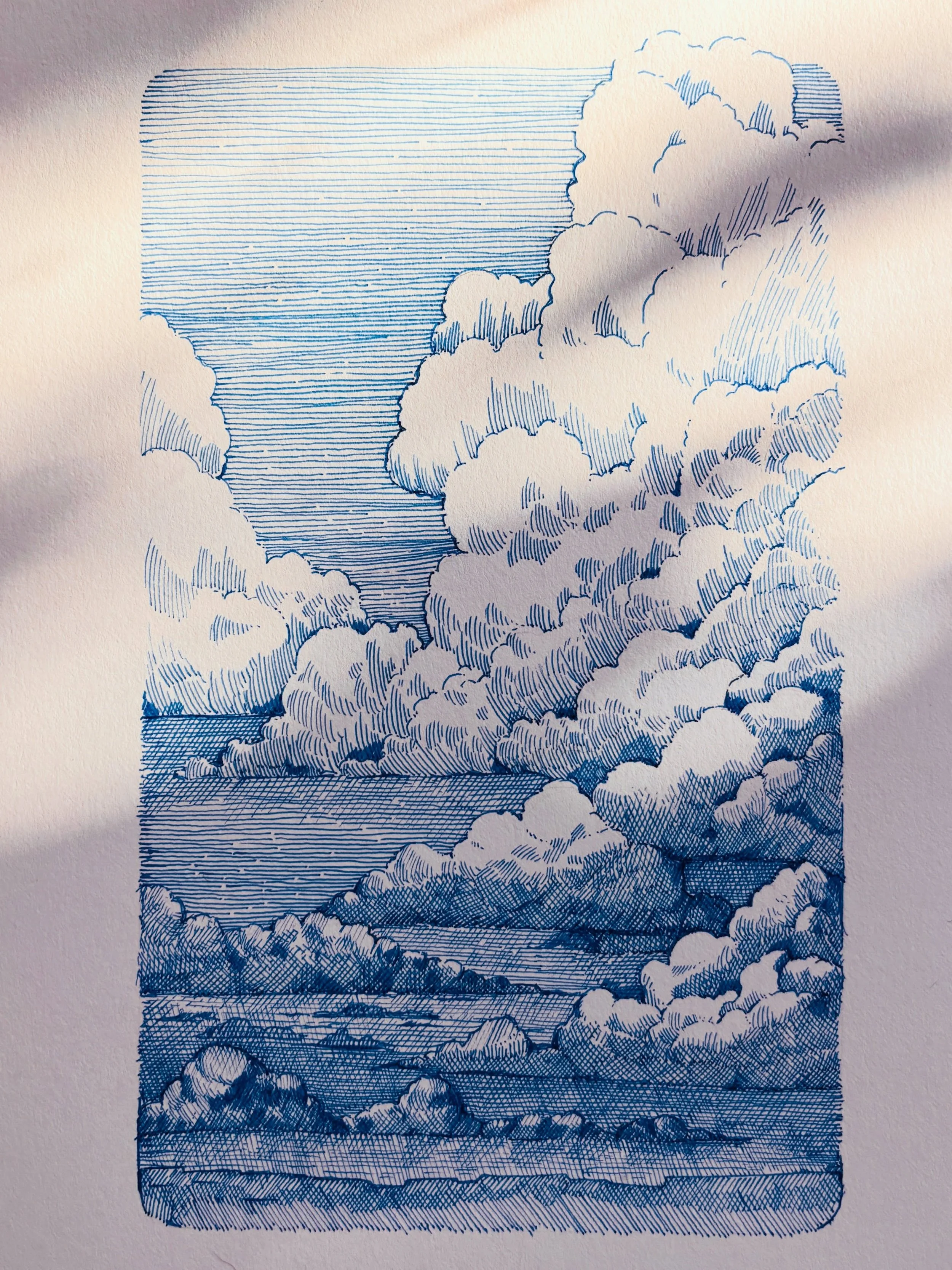 &ldquo;I really don&rsquo;t know clouds&hellip;at all&rdquo; #linedrawing #blueink
Beautiful version of this song by @_rachelbarton_