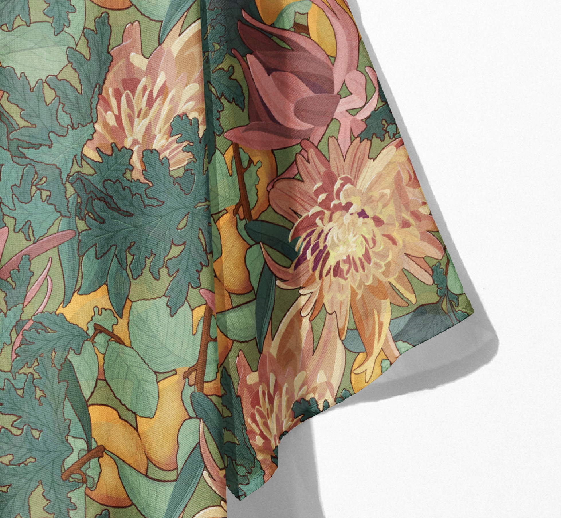 Art Nouveau Chrysanthemum and Citrus