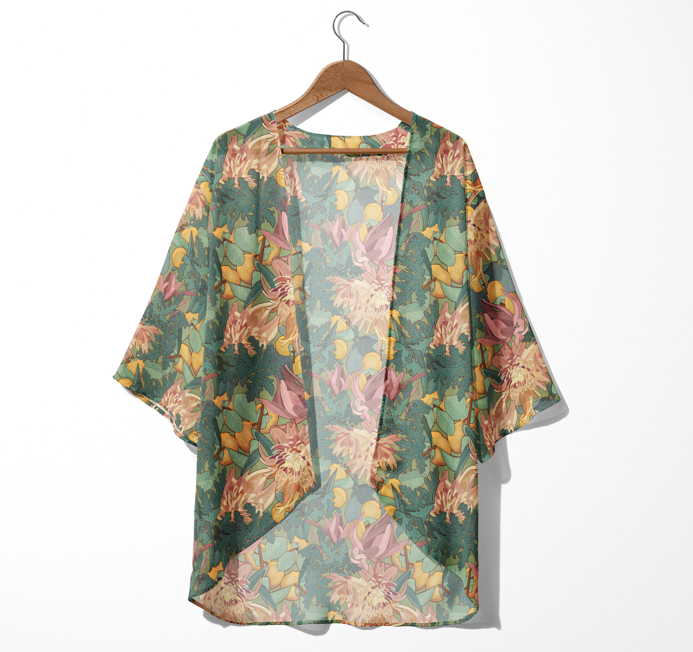 Art Nouveau Chrysanthemum and Citrus