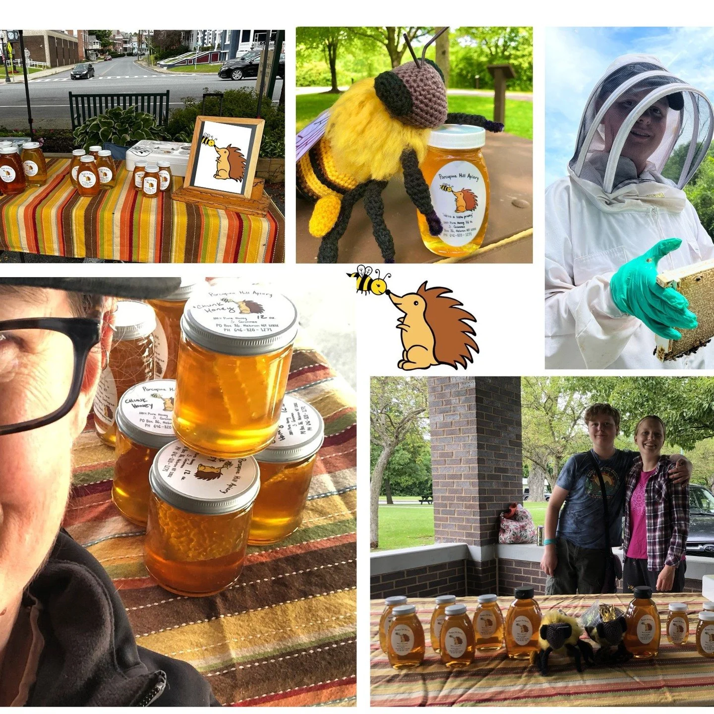@porcupinehillapiary will be joining us at the market this summer! They will have their pure locally produced honey available during the whole season, find her quality products under the Wild Wood Song tent or the Slateville Farm tent. Opening day Ju