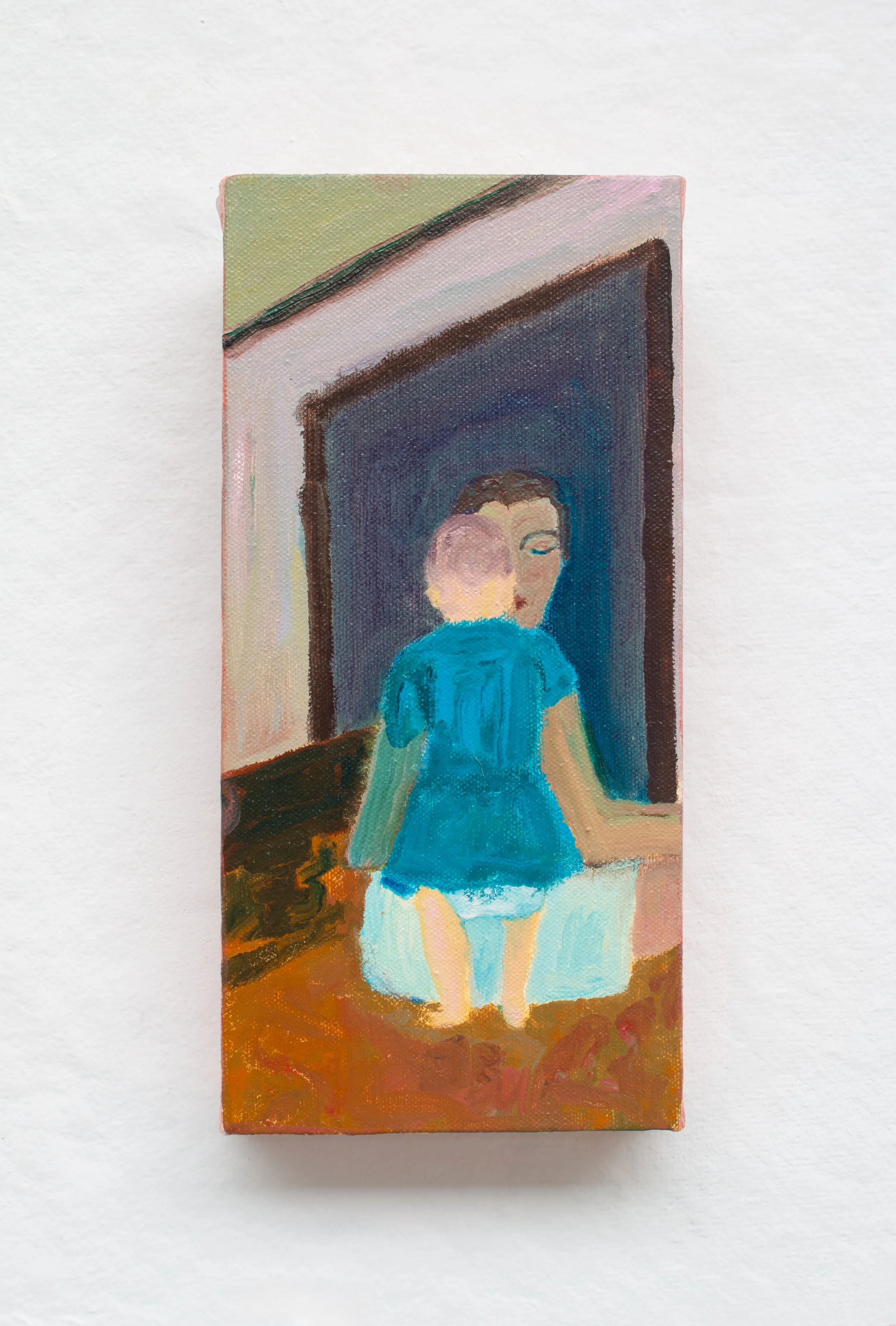 Learning to walk | 2026 | Oil on canvas | 10.5 in x 5 in | 26.67 cm x 12.7 cm