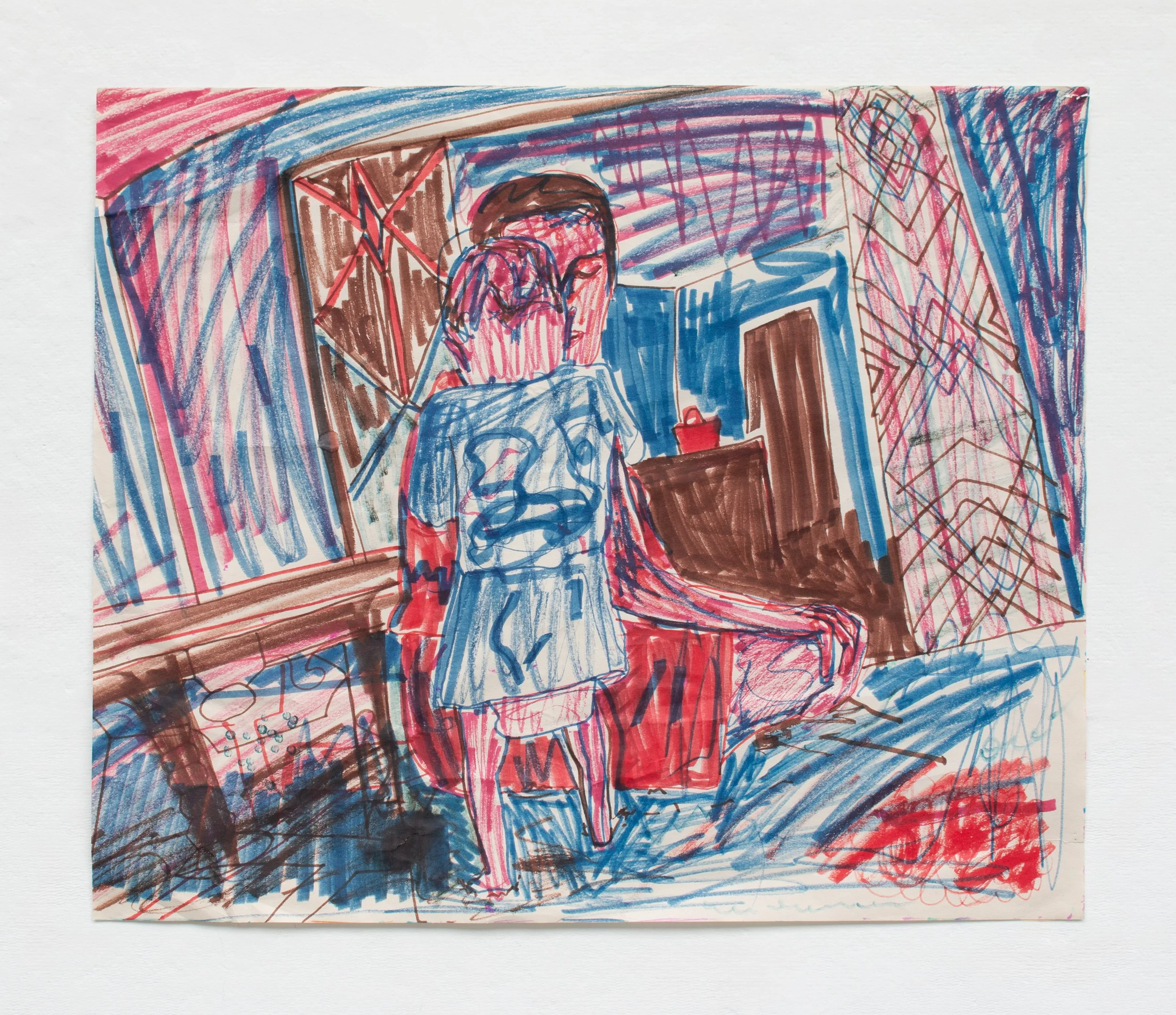 Texas, when I was a baby | 2026 | Crayola Markers on paper | 18 in x 21 in | 45.72 cm x 53.34 cm