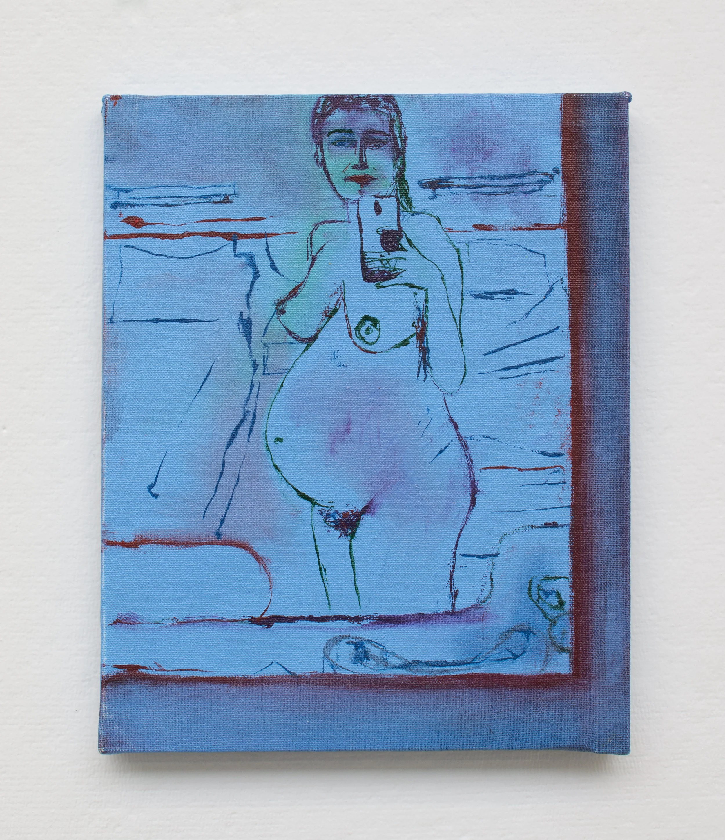 And it’s all over now, Baby Blue | 2025 | 10 x 8 in | 25.4 x 20.32 cm |Oil and acrylic on canvas