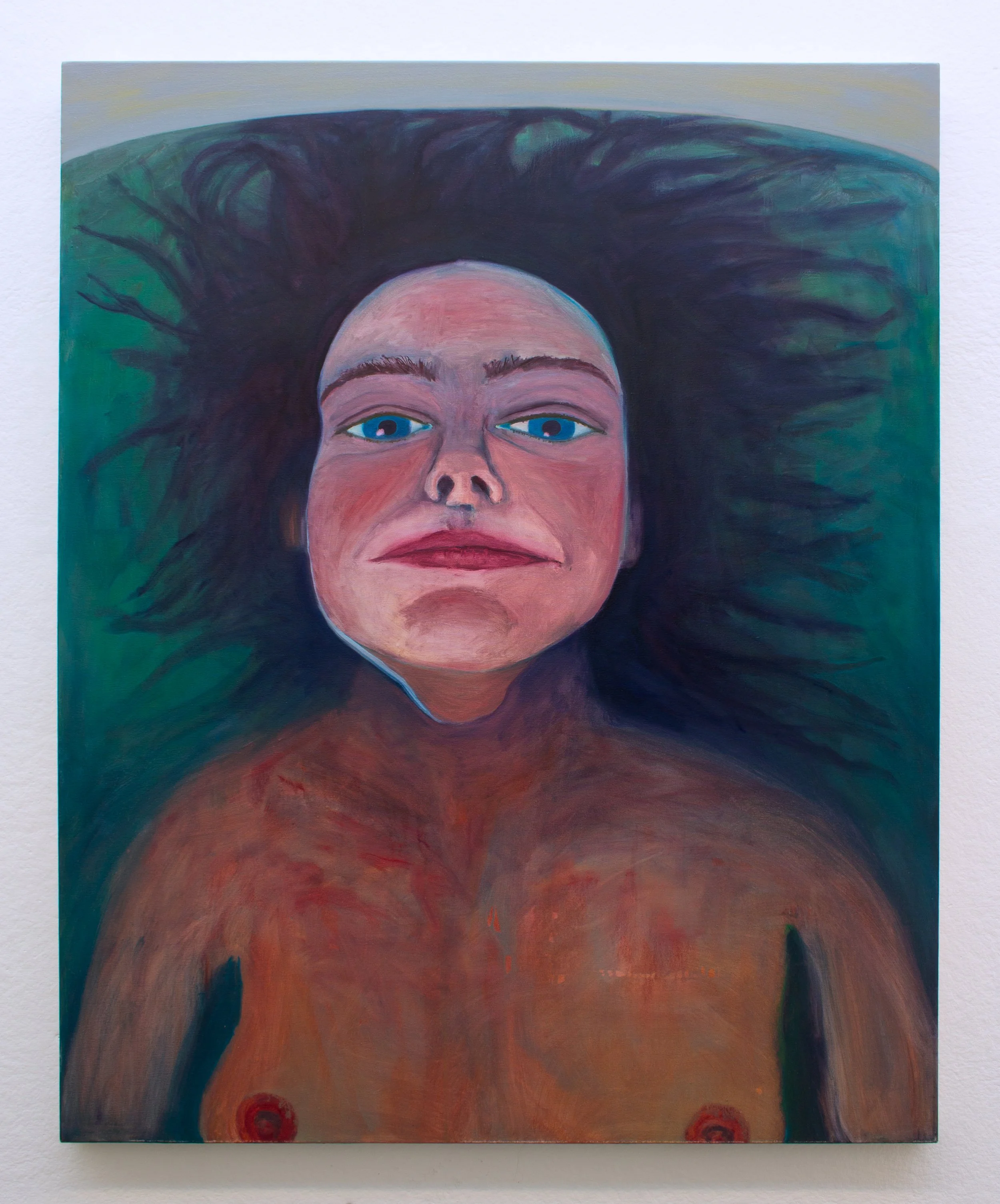 In hot water | 2026 | 5 x 4 ft | 152.4 x 121.92 cm | Oil on canvas