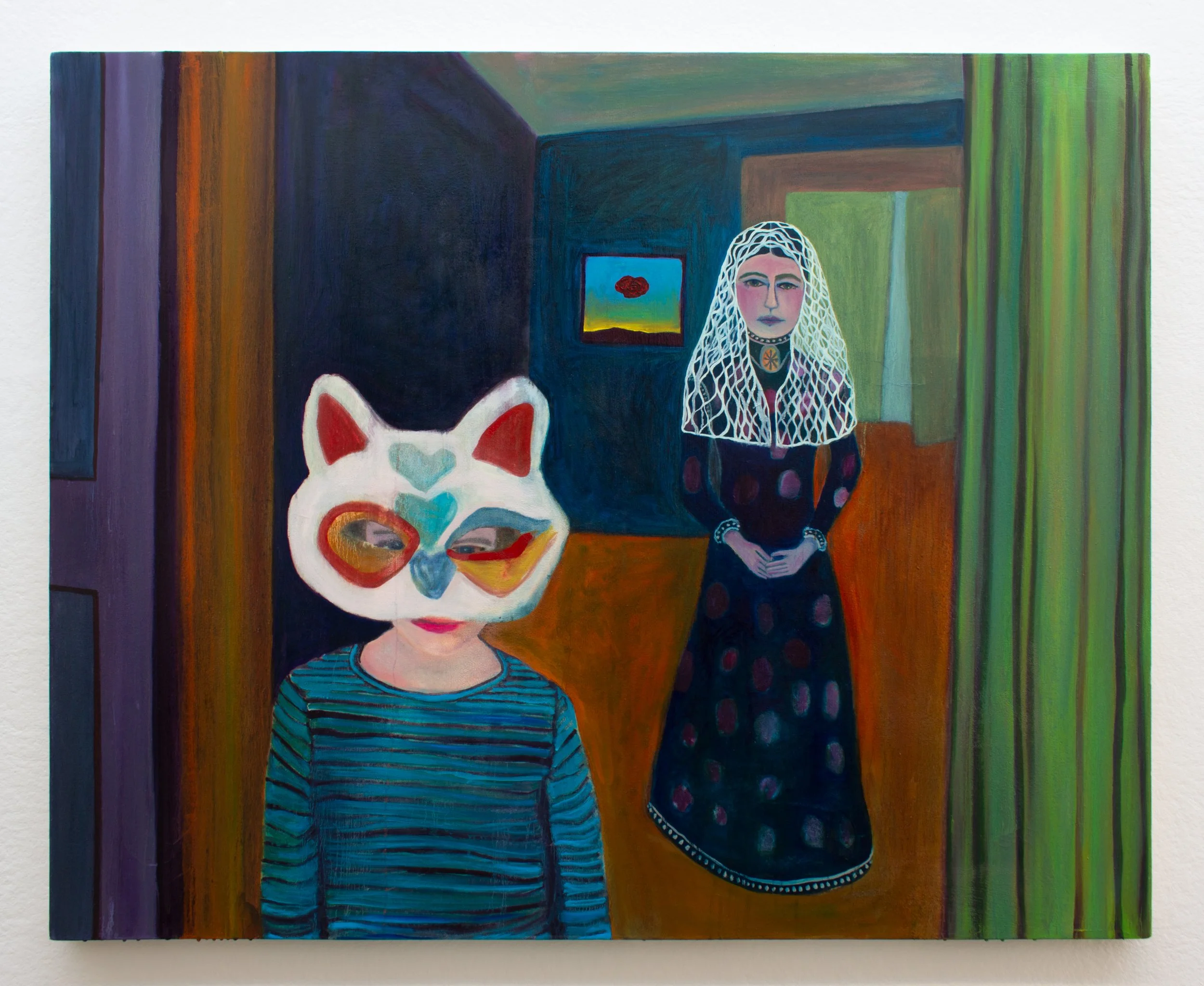 Something that hides | 2026 | 4 x 5 ft | 121.92 x 152.4 cm | Oil on canvas