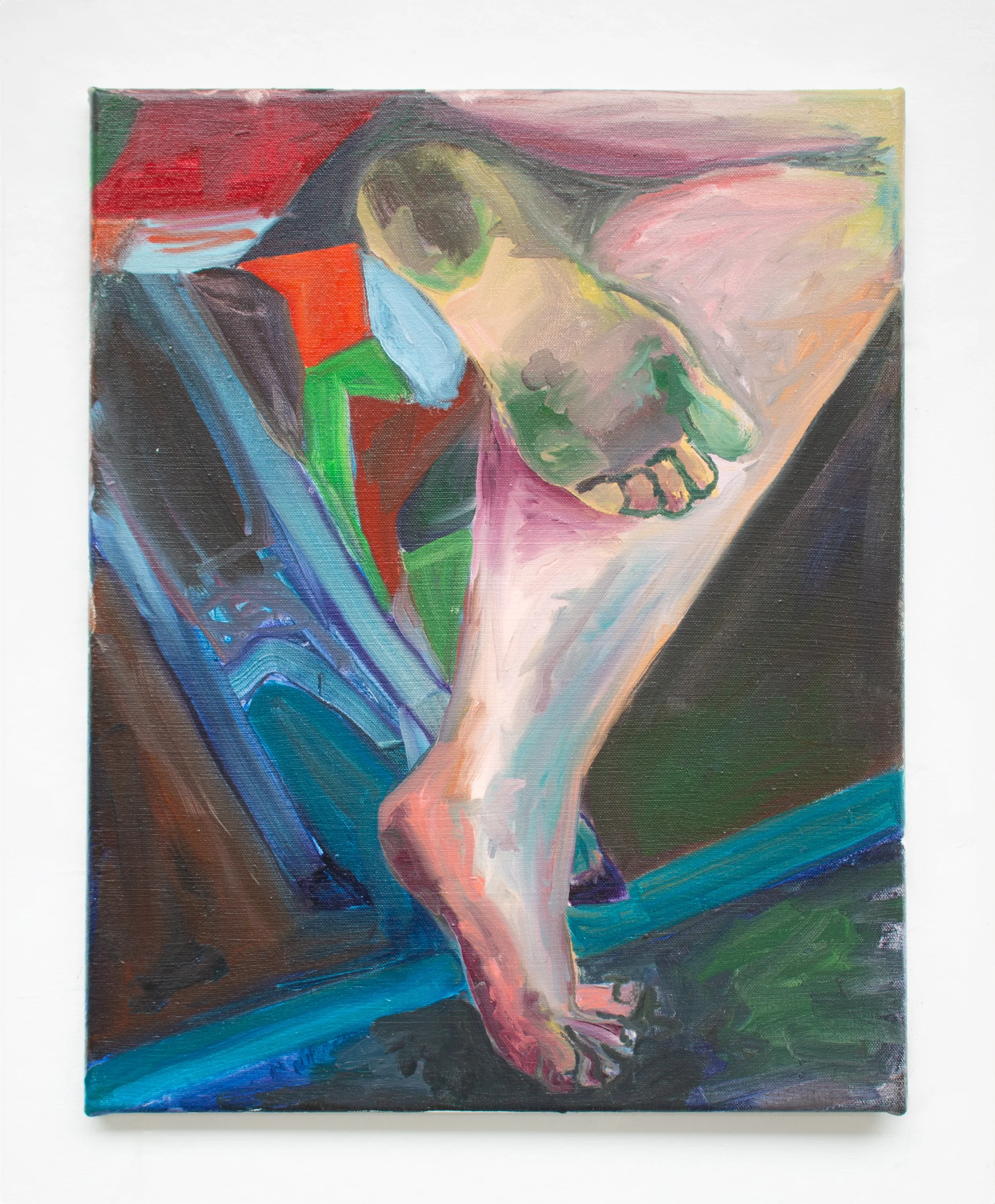 She called her foot | 2026 | Oil on canvas | 20 in x 16 in | 50.8 cm x 40.64 cm