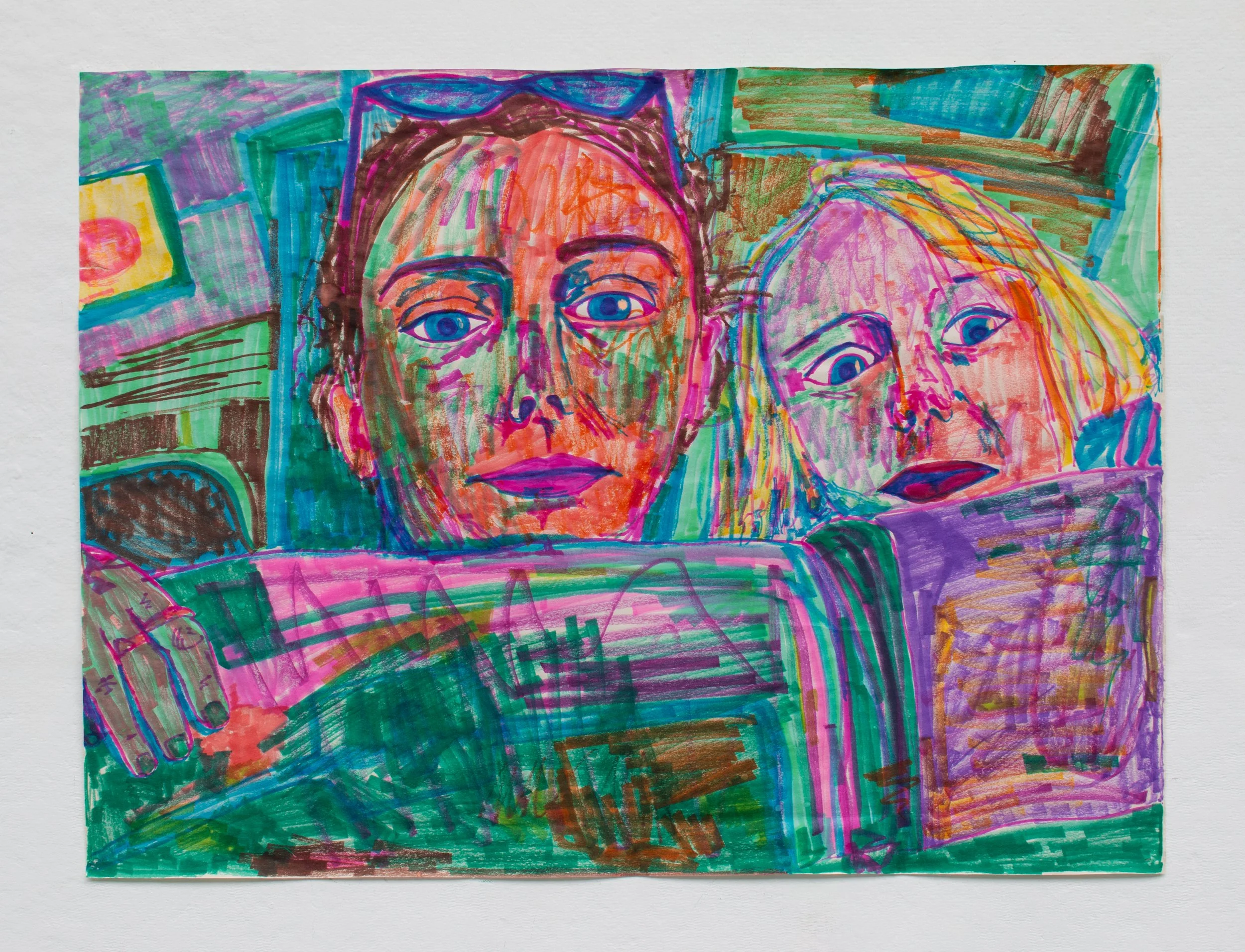 Traveling | 2026 | Crayola Markers on paper | 18 in x 24 in | 45.72 cm x 60.96 cm