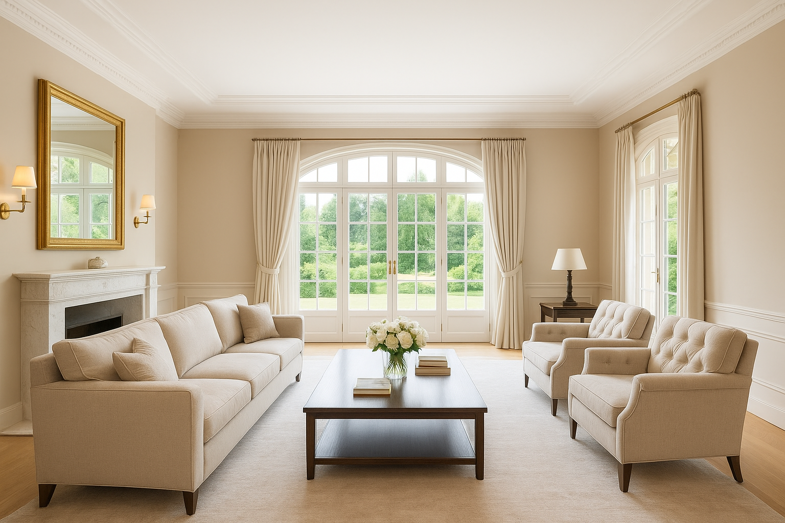 intérieur d'une pièce de vie, living avec lumière prédominante pour photographie professionnelle