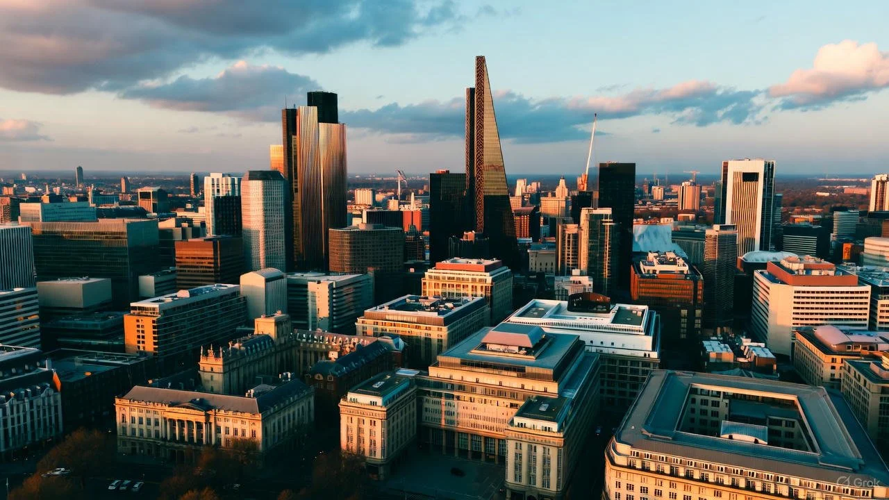 Aerial photo of a city