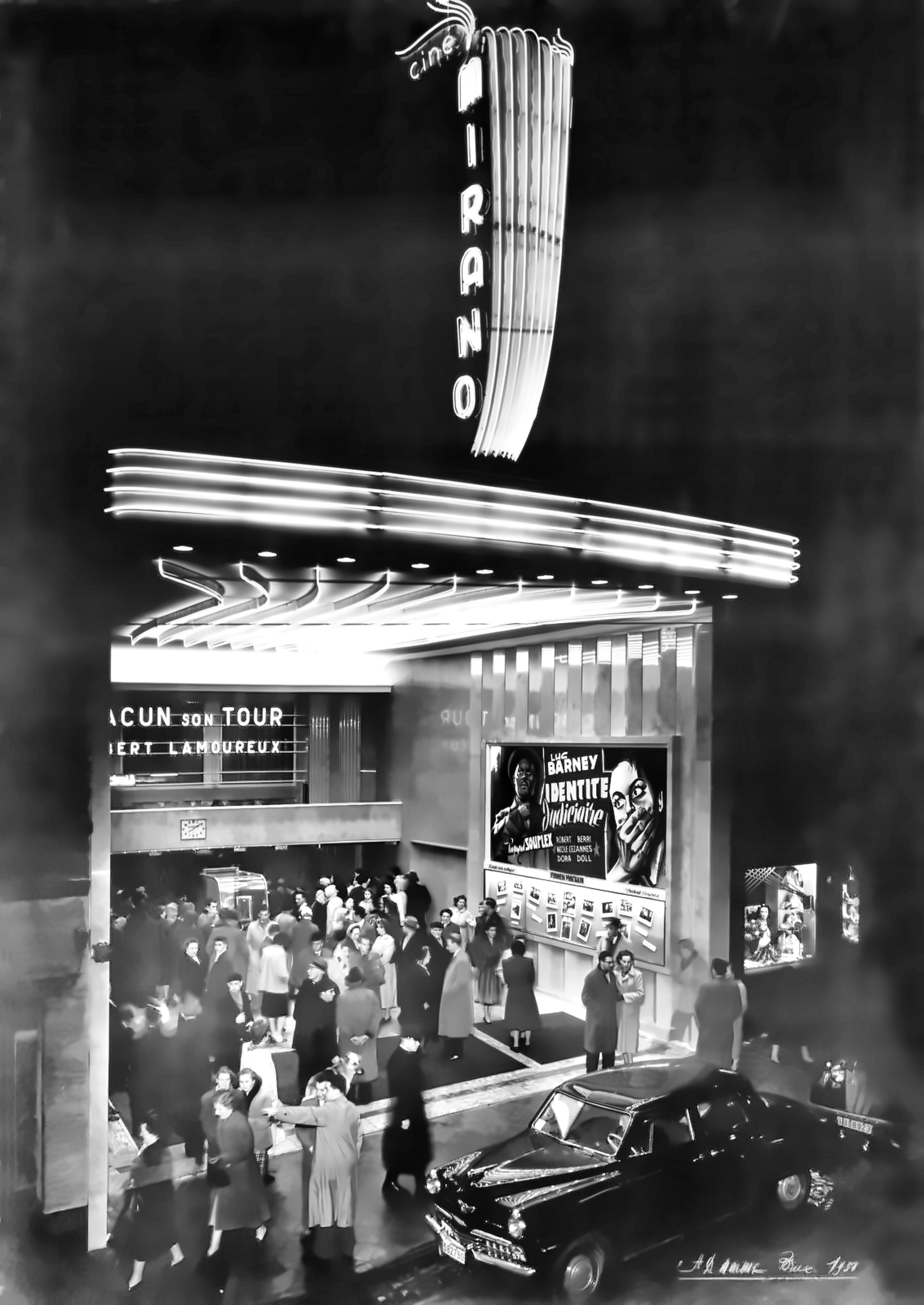 Ancienne photo du cinéma Mirano à Bruxelles, Bruxelles d'avant old photo