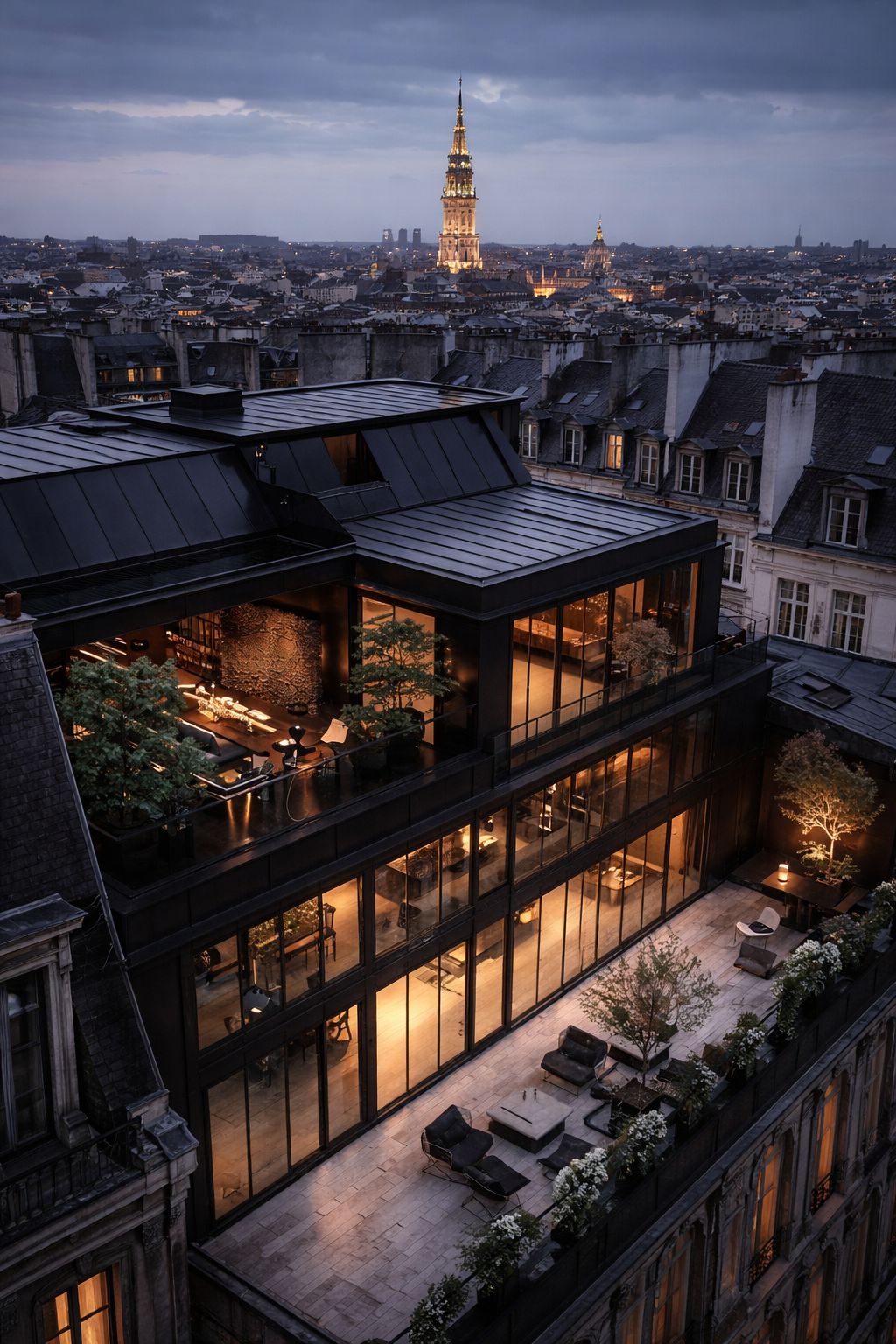 city terrace located in a trendy neighbourhood