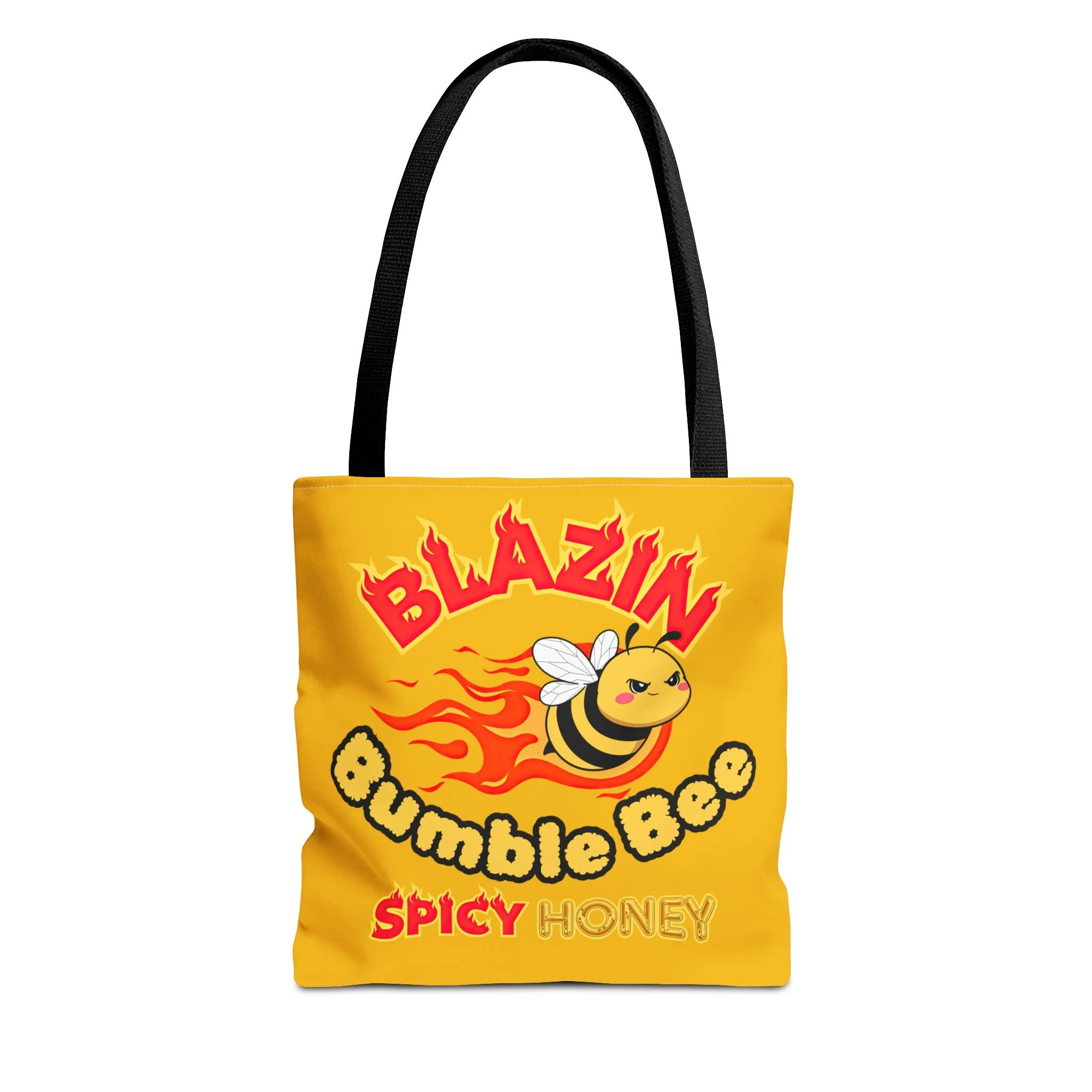 Blazin Bumble Bee Tote Bag — Spicy Honey Cute Bee Graphic Tote