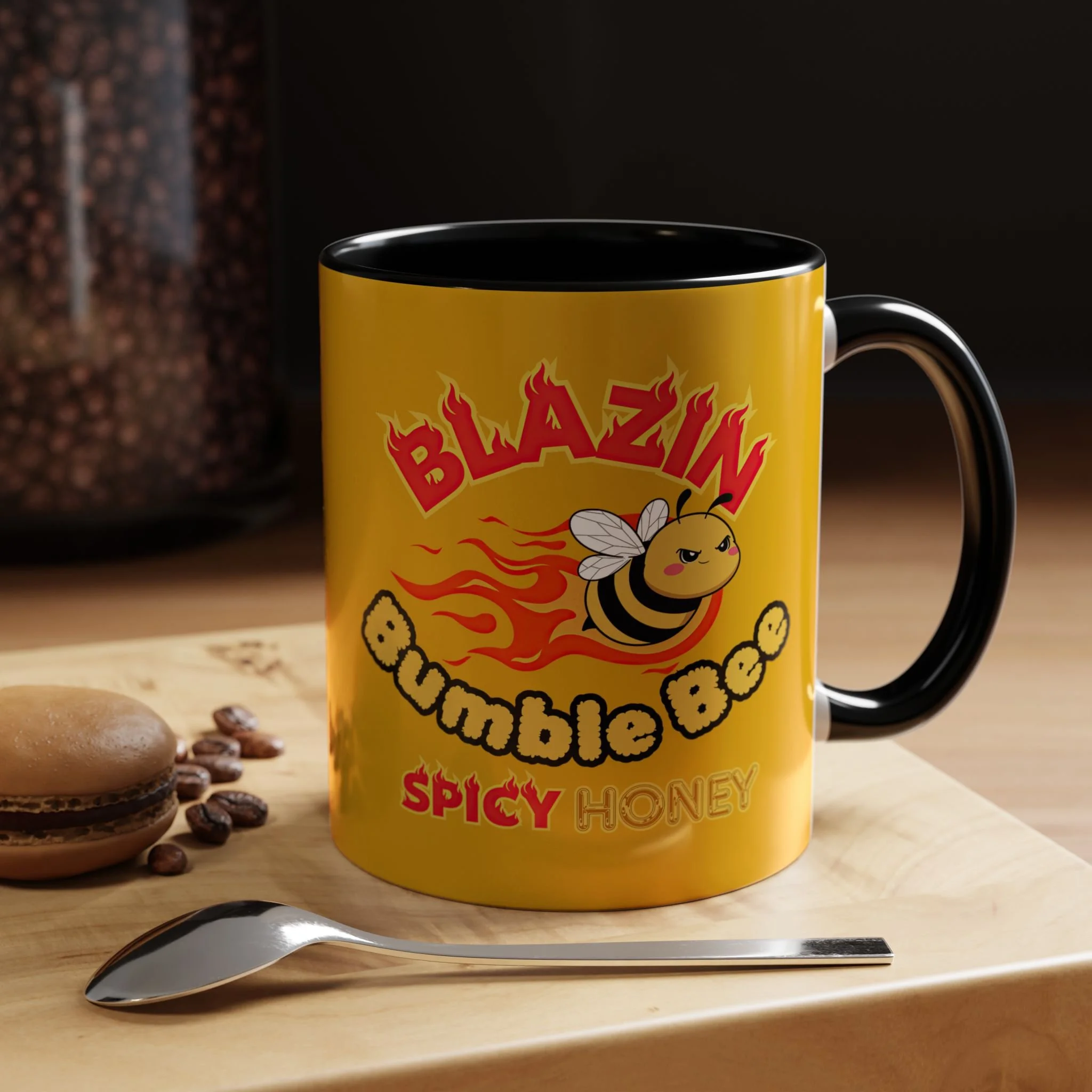 Blazin' Bumble Bee Accent Coffee Mug — Spicy Honey Tea & Coffee Cup