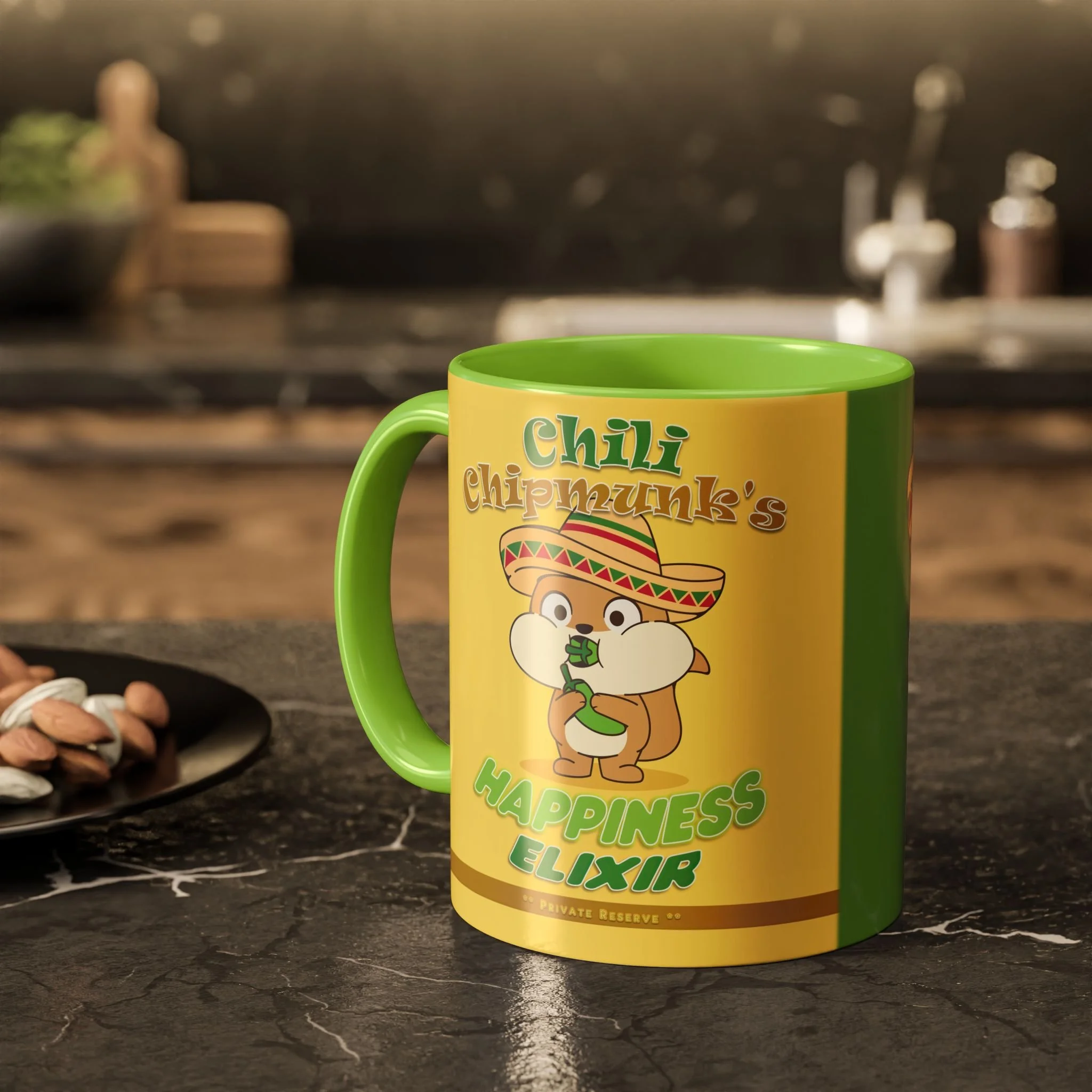 Chili Chipmunk's Happiness Elixir Coffee Mugs (11oz, 15oz)