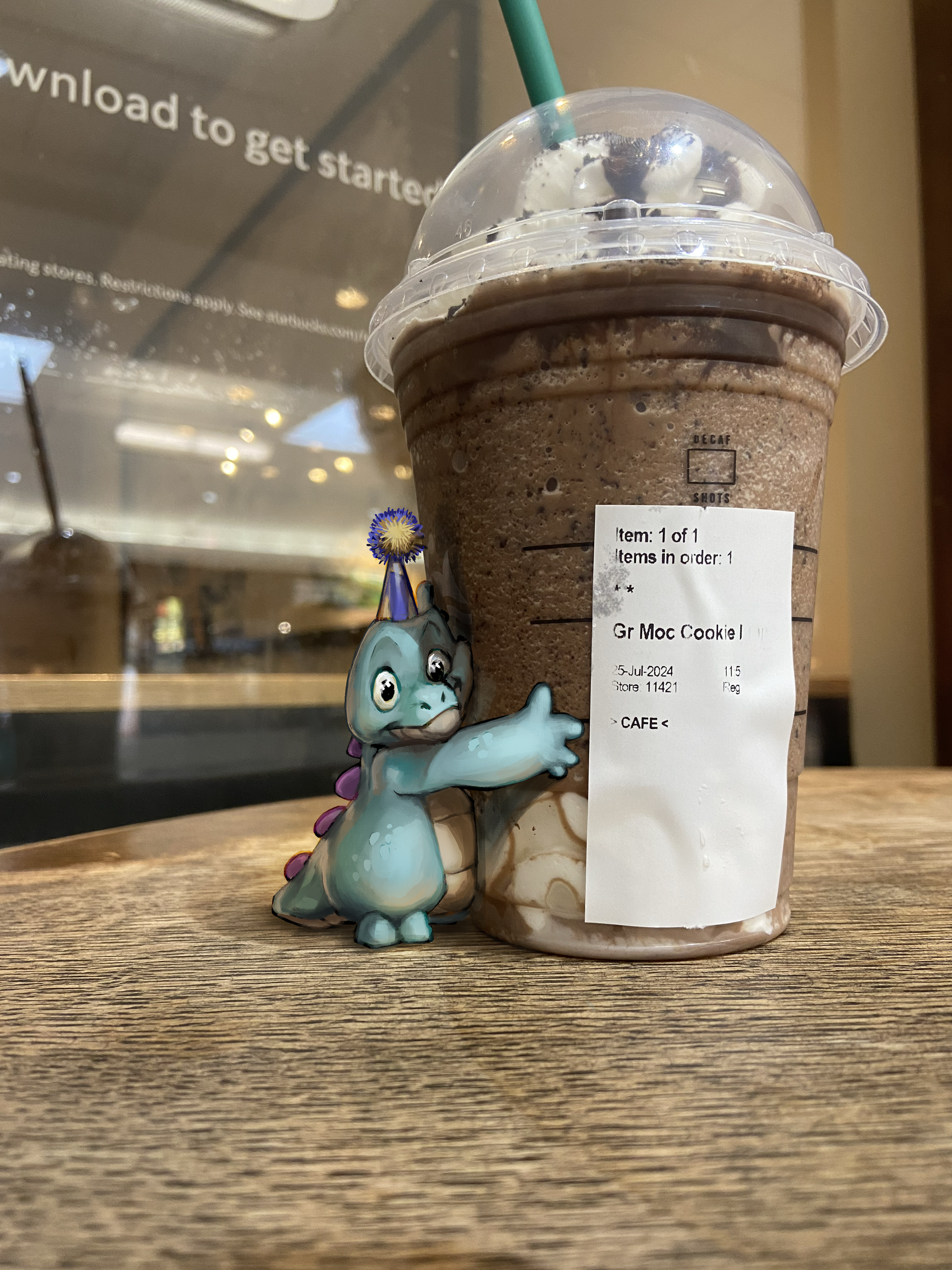Gerald Has Coffee - Procreate on Photo