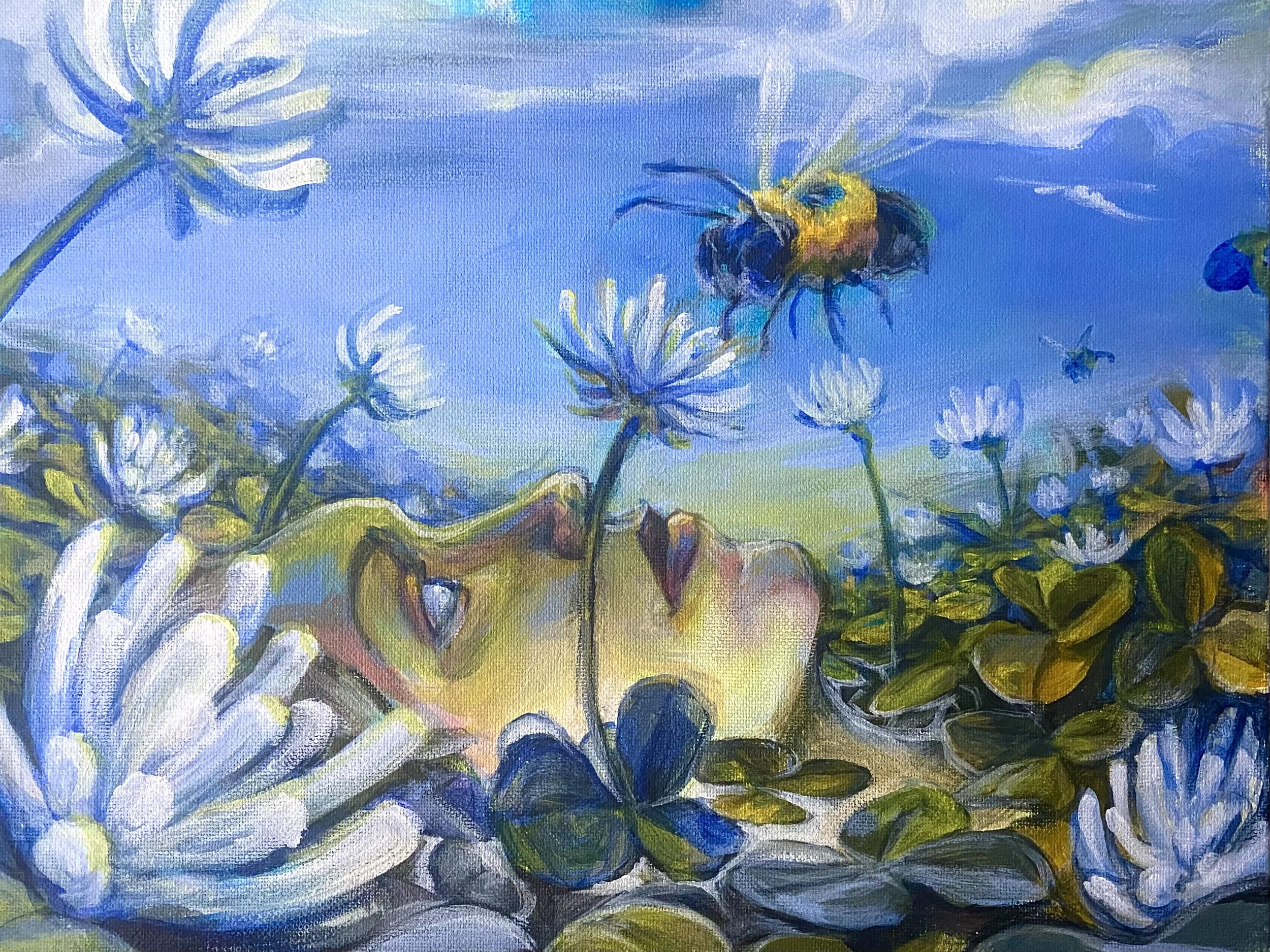 Among the Clover - Acrylic on Canvas