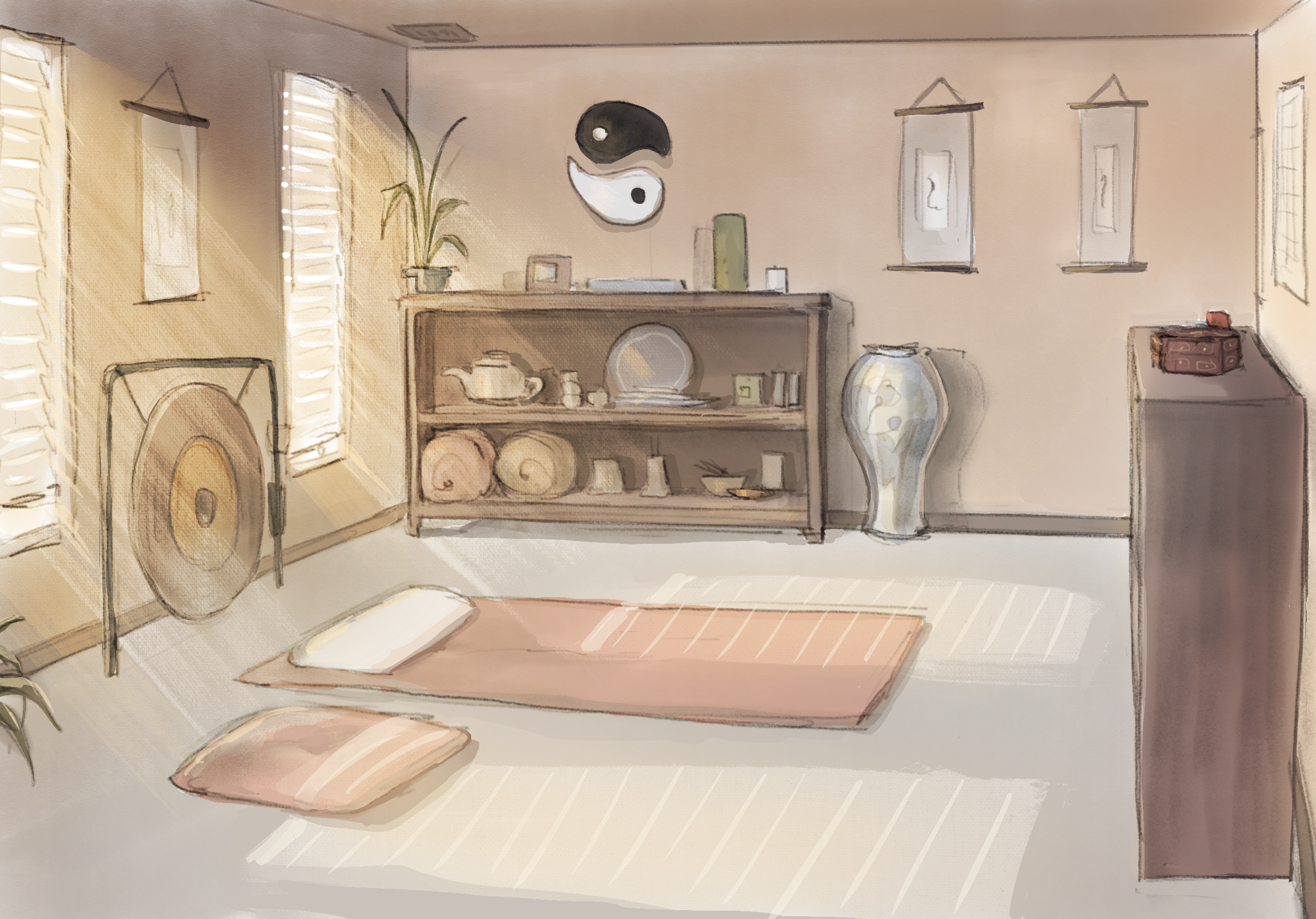 Fu's Room Concept Art - Procreate - 2025