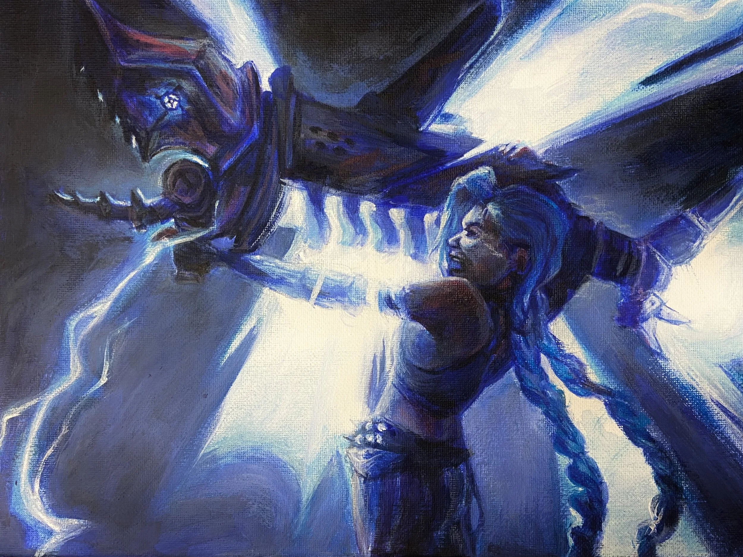 Jinx and Fishbones - Acrylic on Canvas - 2024