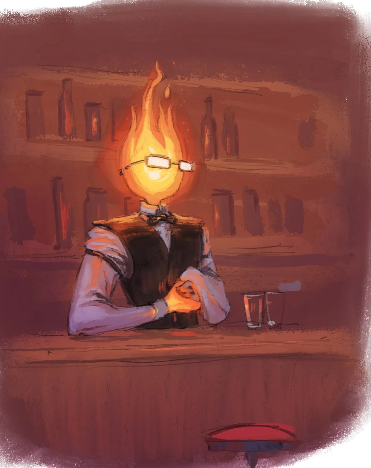 Grillby - Procreate - 2025