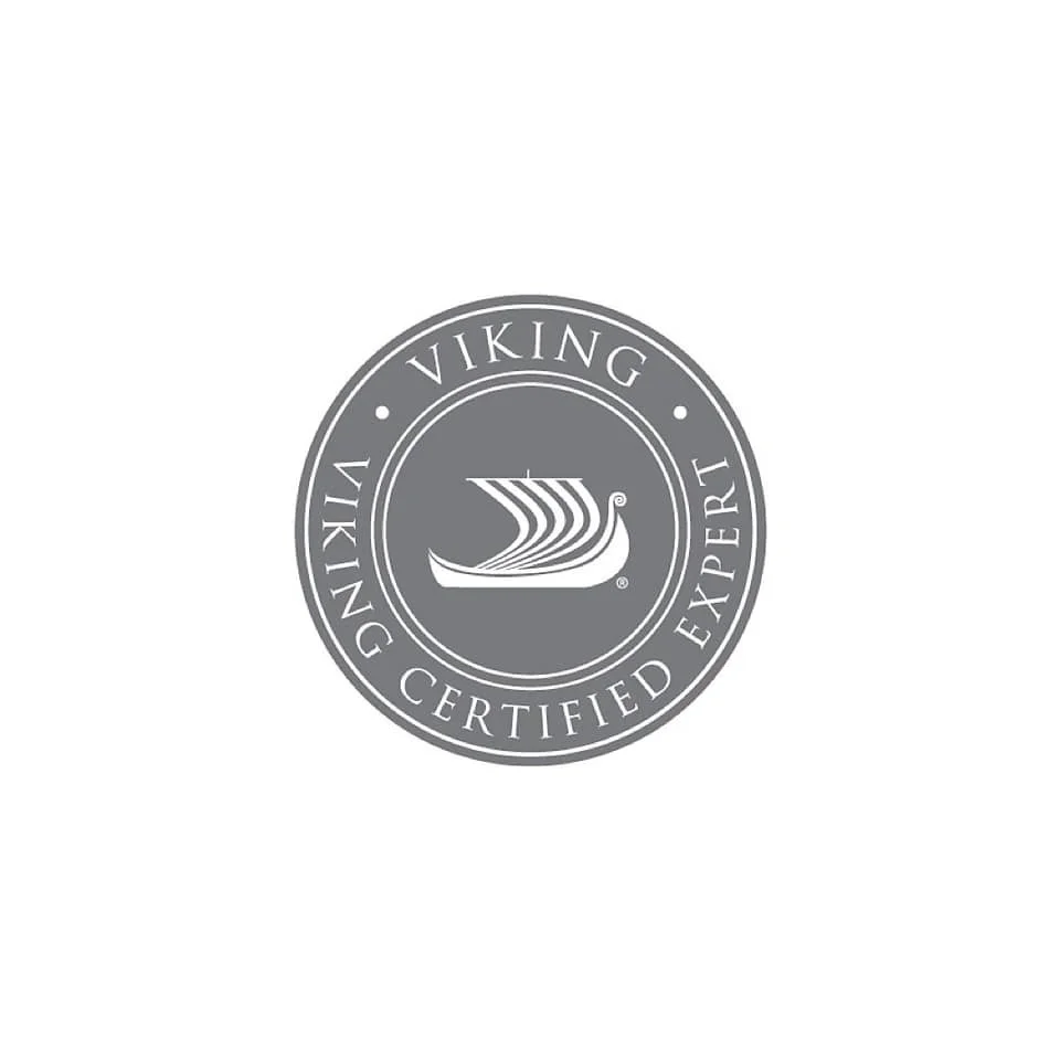 Viking Certified Expert logo with Viking ship icon in grayscale.