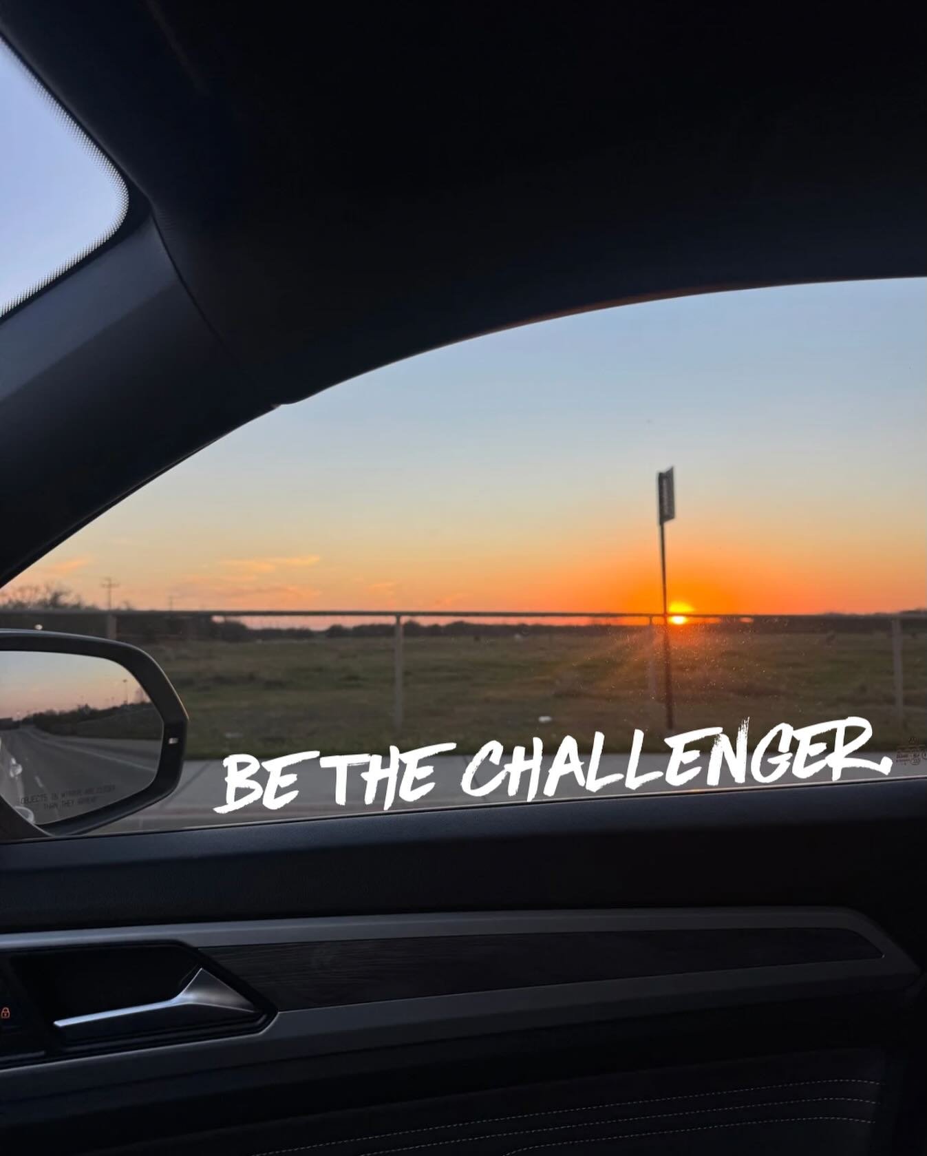 Being the challenger. 

What does it mean to be a challenger? 

A challenger doesn&rsquo;t stay comfortable. They push the boundaries and chase the limit. I believe in being a challenger. 

I try to live that out by surrounding myself with people who