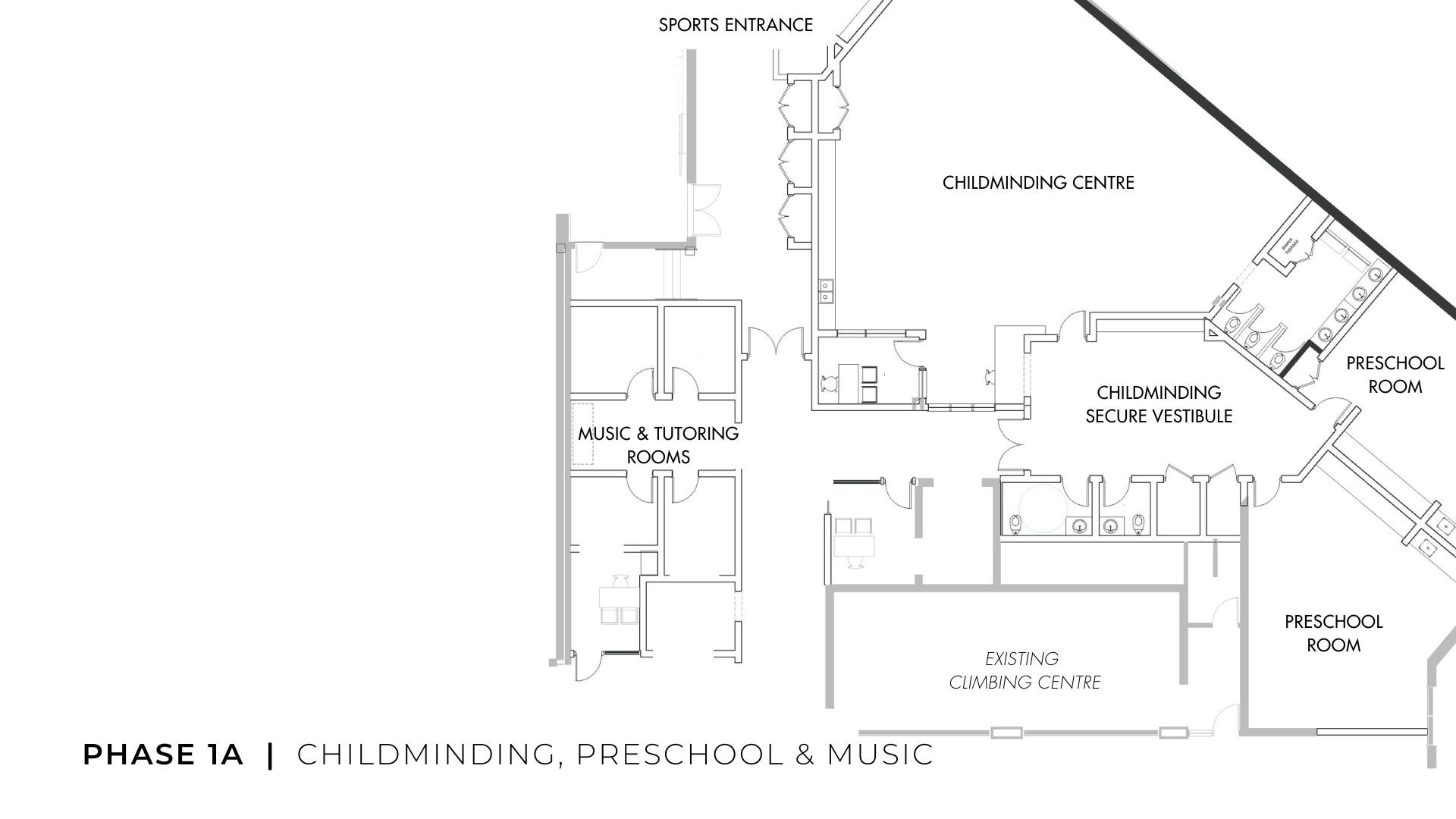 Phase 1A - Site Plan - Childminding, Preschool & Music