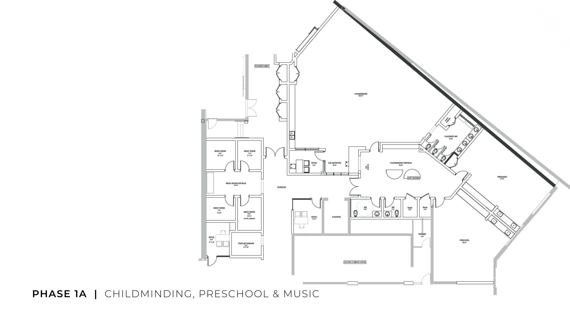 Phase 1A - Site Plan - Childminding, Preschool & Music