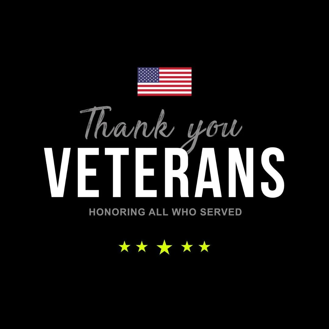 🇺🇸 Honoring Our Veterans 🇺🇸
Today, we honor the brave men and women who have served our country with courage, dedication, and sacrifice. Your service and commitment to protecting our freedoms will never be forgotten.

Stop by for a special thank 