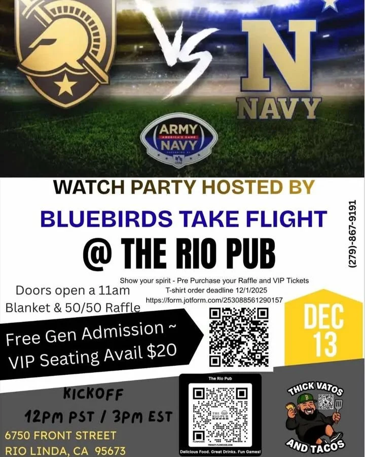 Are you ready for our Army v Navy Watch Party? Have you got your VIP seating tickets? There's still a few slots left.