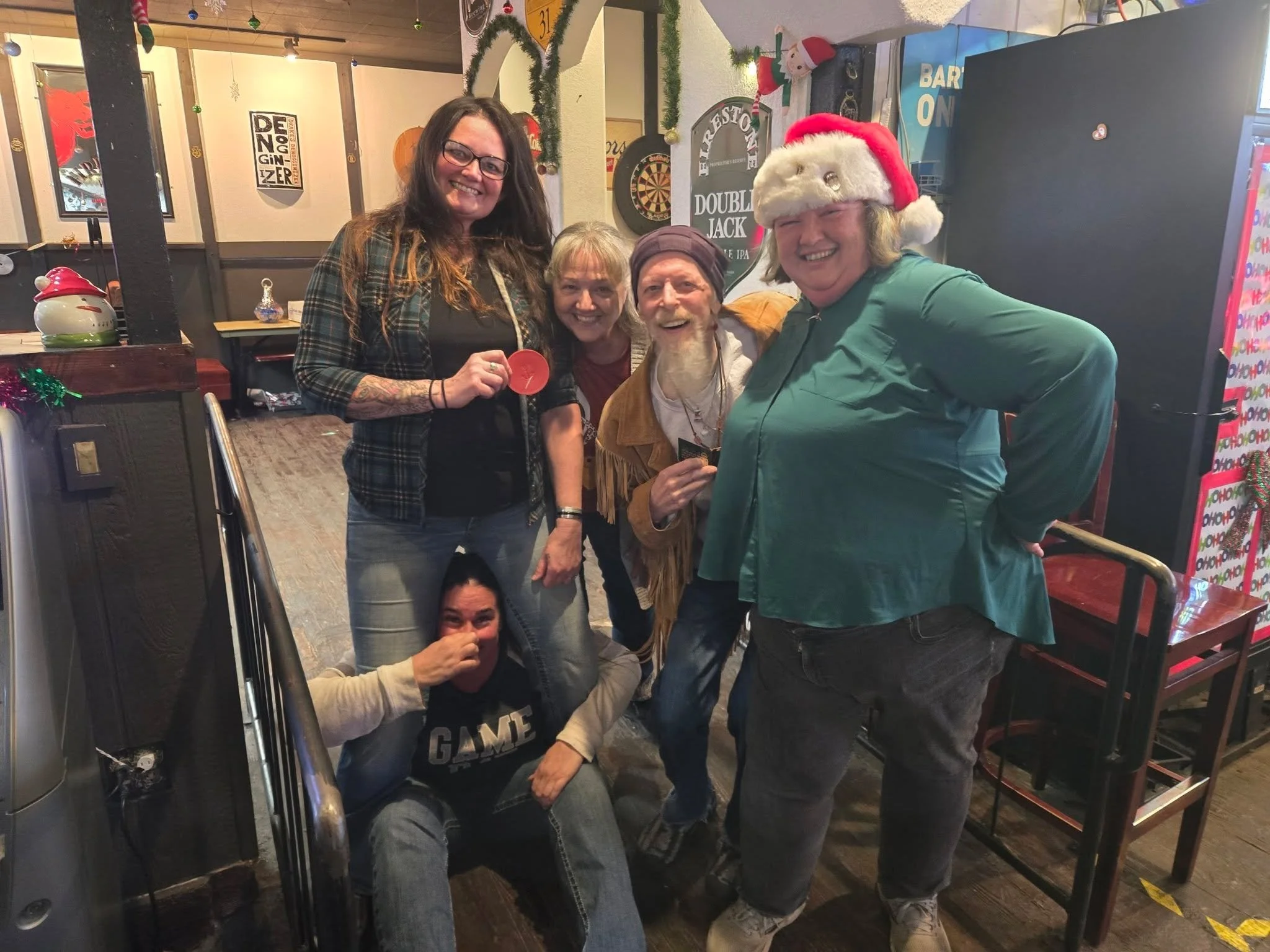 Congrats to our trivia winners last night!!
1st place: Moz T Le Blue (Center)
Best Name: Resting Grinch Face (left/right)
Honorable mention: Ho Ho Ho's + Joe (sitting/center)

Trivia will be canceled for the next 2 weeks (12/24 &amp; 12/31)! We'll ca