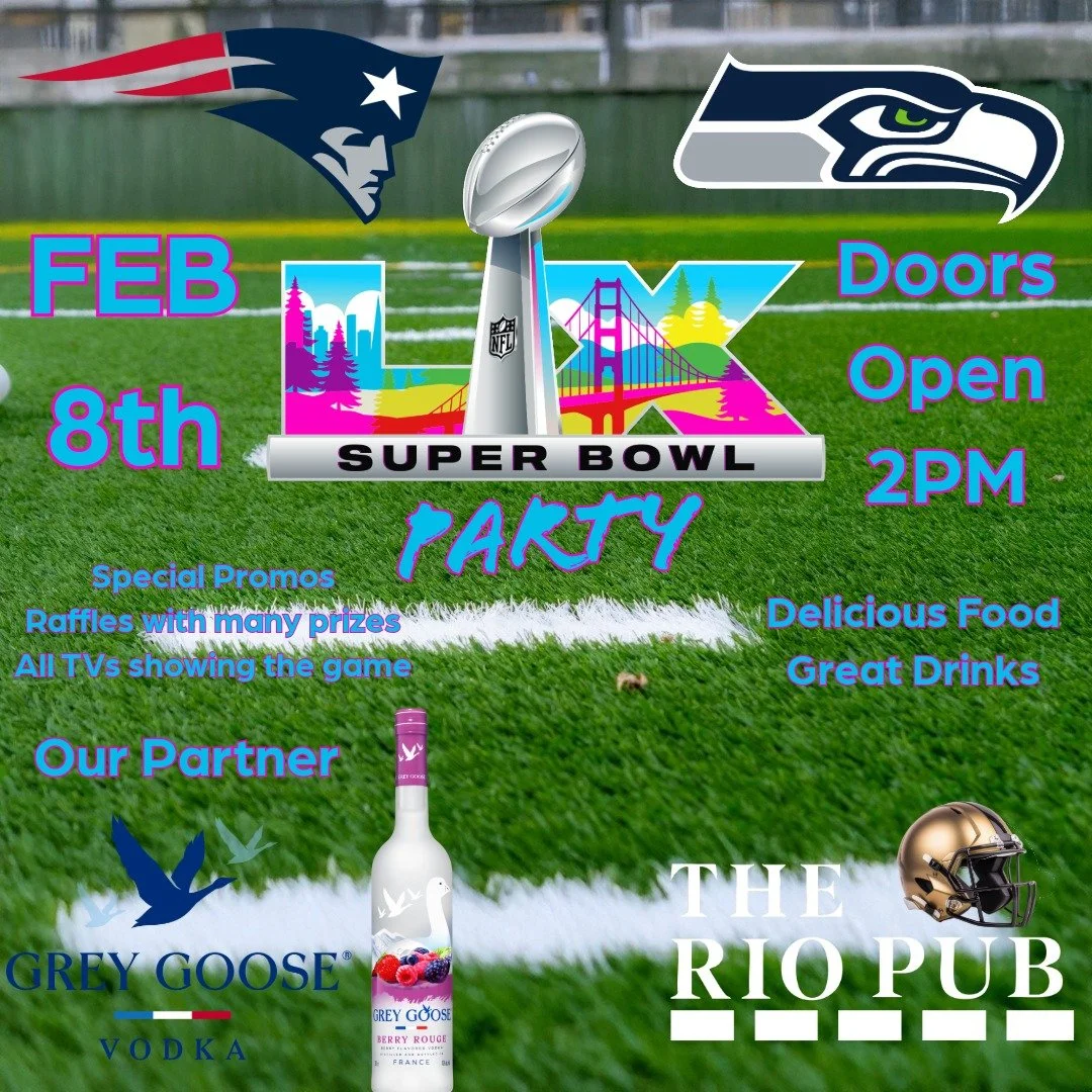 It's almost time! We're getting ready to host the Big Game at The Rio Pub! 
Hang out with @greygoose, RiRi and us for what will be an exciting game! 

We'll have a ton of things going on and some v cool prizes!

See you there!

#theriopub #superbowll