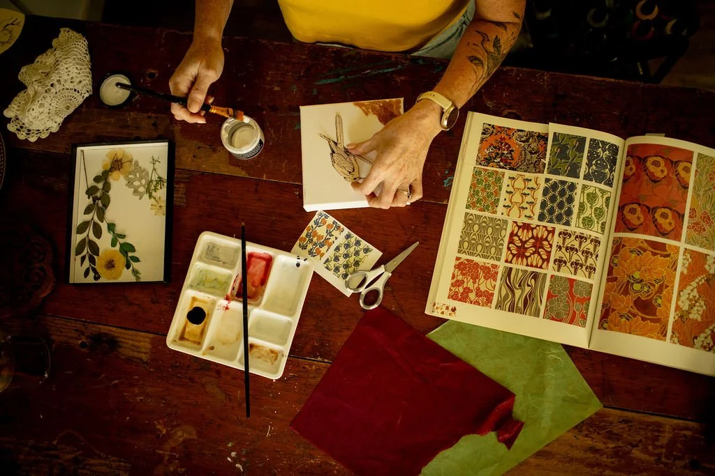 Kristin Walker Creative collage and pressed flower art.JPG