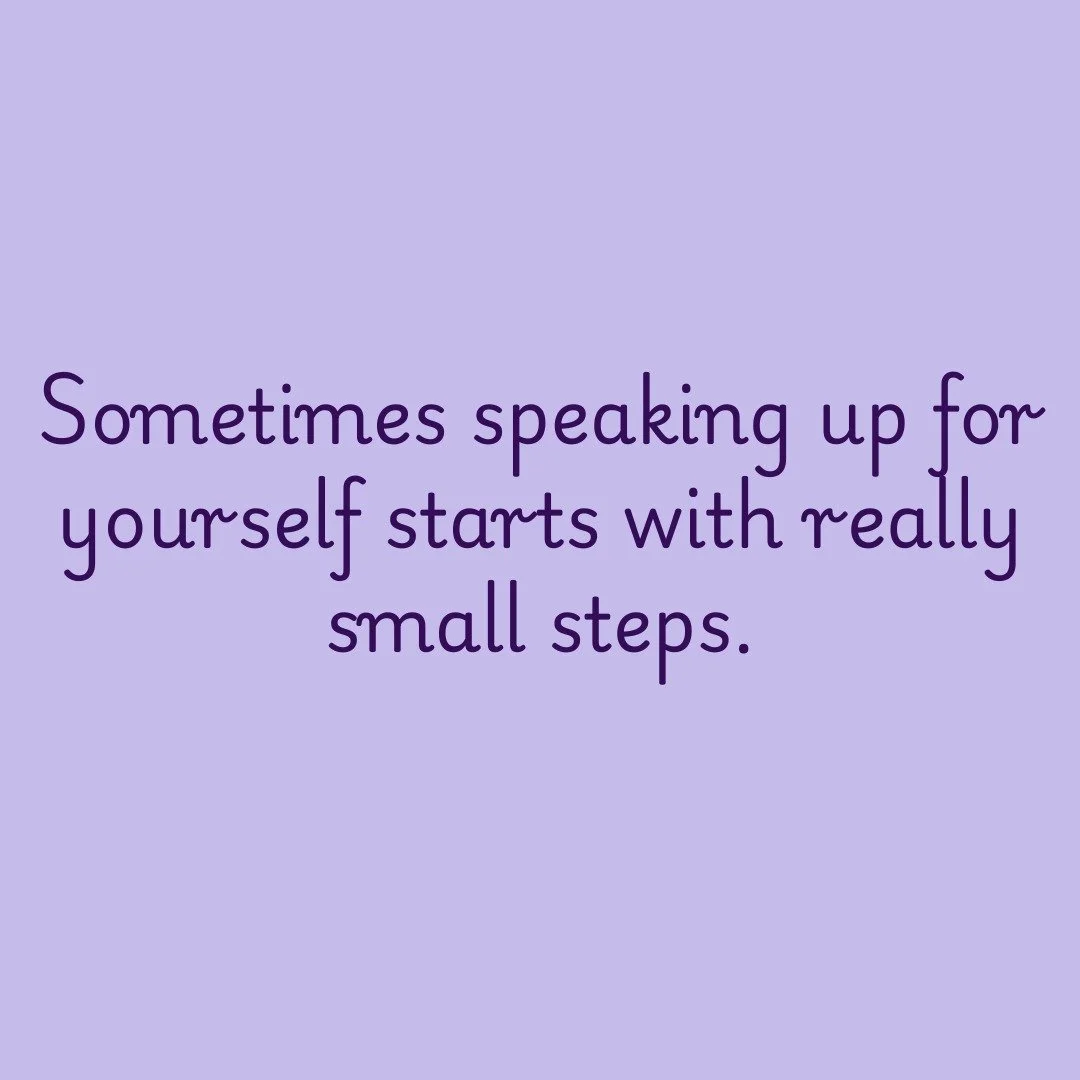 ✨ Sometimes speaking up for yourself starts with really small steps.

I recently had an experience where I wanted to stop a massage because the pressure was too much.

I didn't feel at all confident saying 'could you please change the pressure' so I 