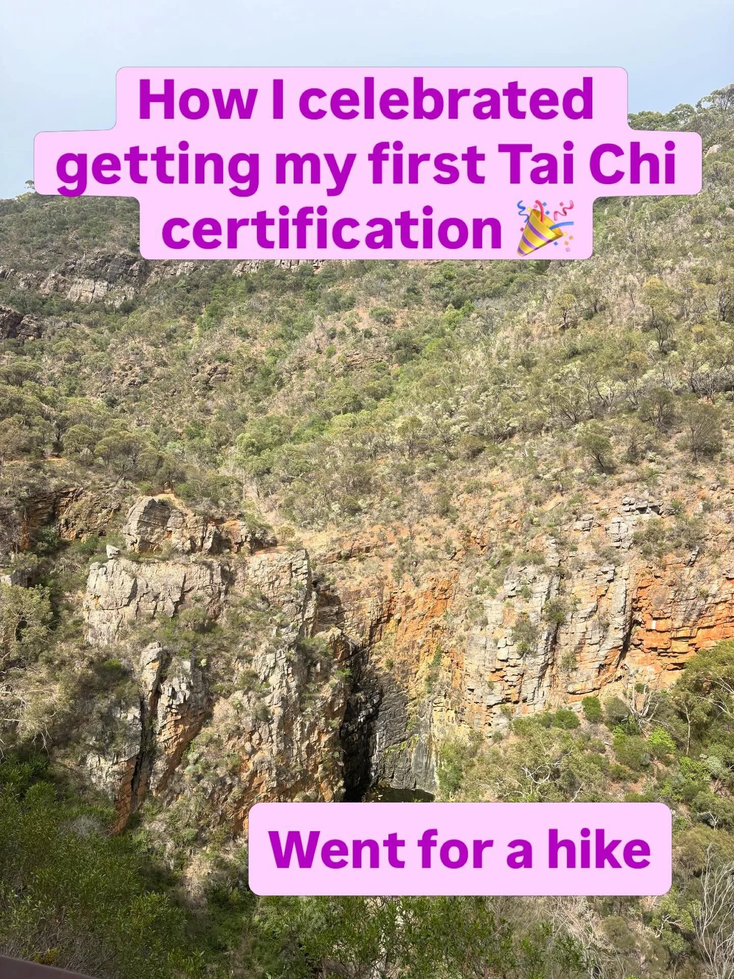 ✨ A big celebration for a big goal ~ achieving my first Tai Chi certification 🎉 

Big goals deserve a lot of love and that means taking time to really enjoy the feeling of achieving them BEFORE we move onto the next thing. 

This celebration was big