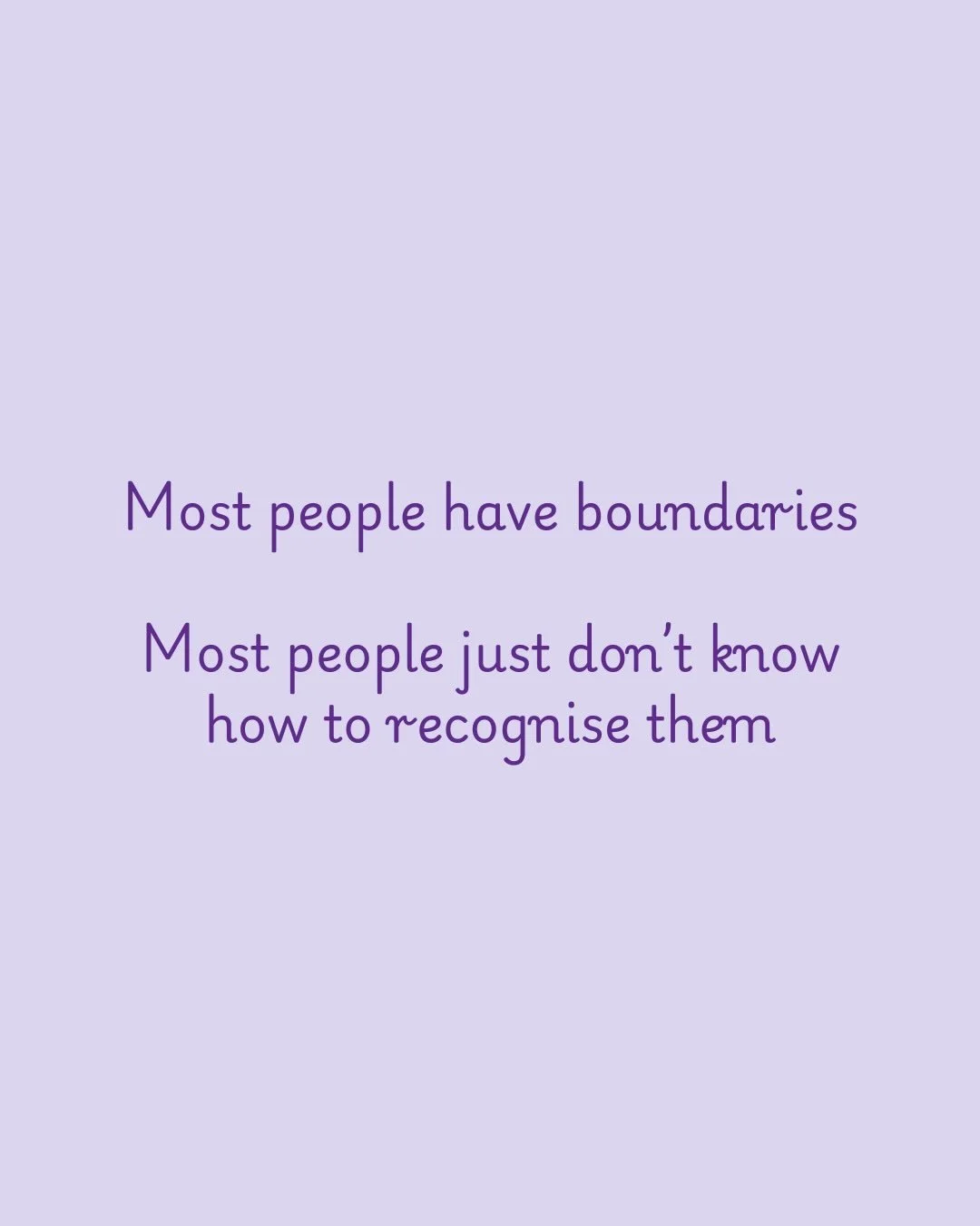 ✨ Most people have boundaries
Most people just don&rsquo;t know how to recognise them

I feel drained when I do X
I don&rsquo;t like the way that person treated me
I wish that was handled differently
I wish they would just X

We&rsquo;ve all said the