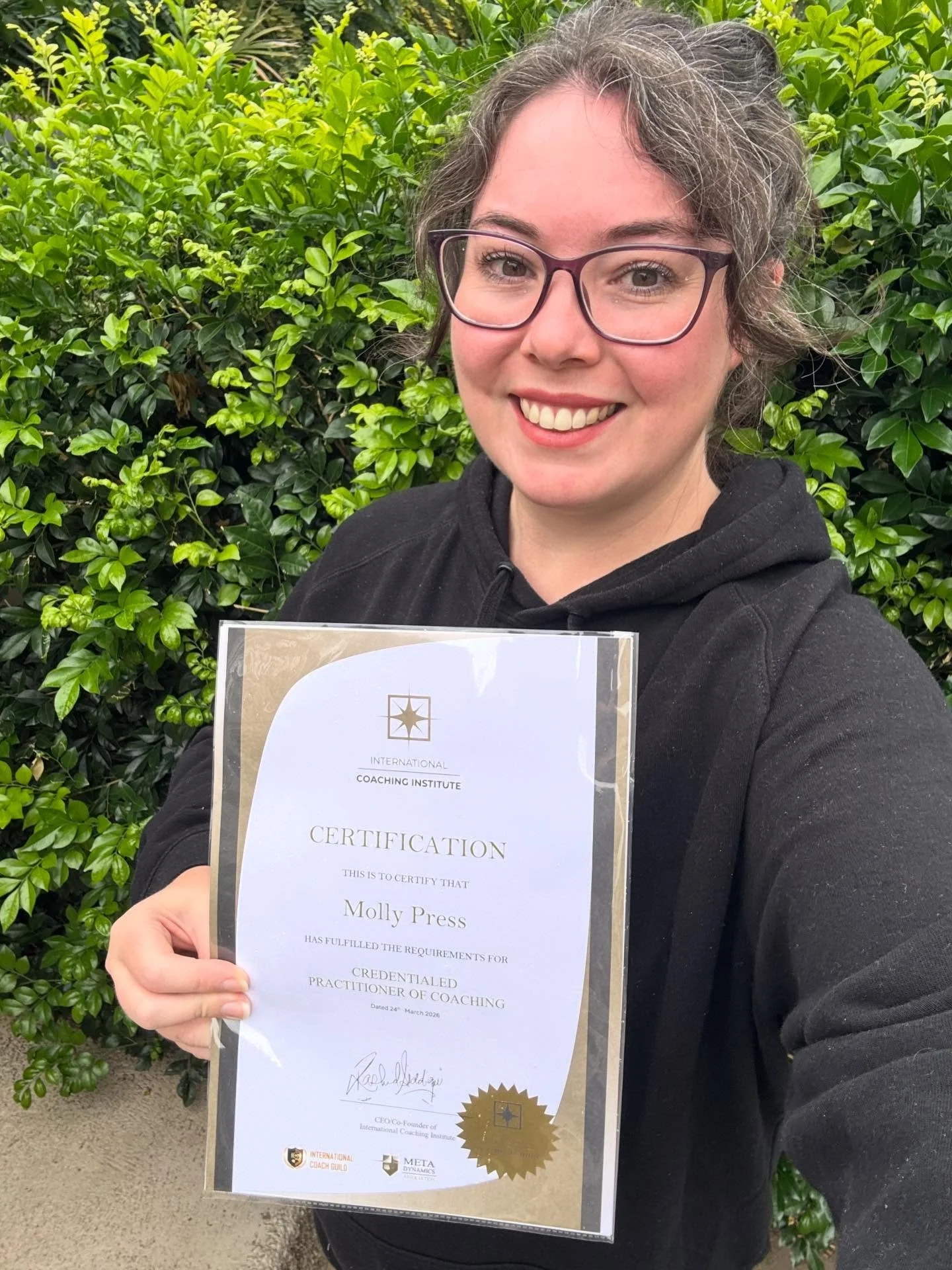 ✨ My coaching certificate has taken a few months to come through but this piece of paper finally being in my hands represents so many things I went through in 2025. 

I grew into the person I always wanted to be, and now I get to support others on th