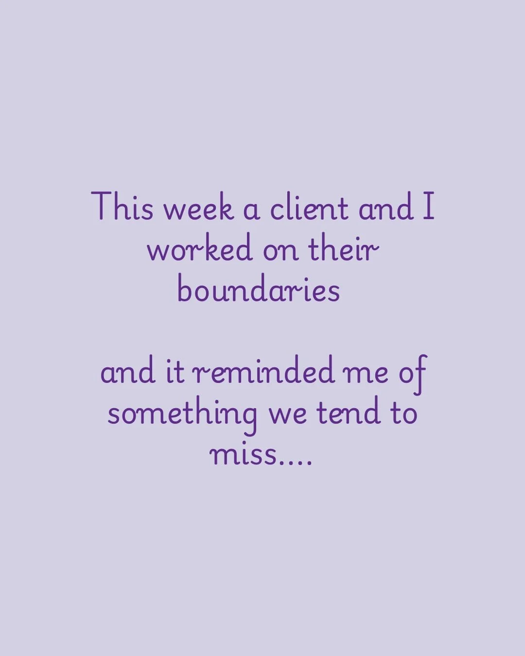 ✨ This week a client and I worked on their boundaries, and it reminded me of something we tend to miss&hellip; 

We role played them setting a boundary without guidance, but intention ~ this was their space to practice. They set their boundary and we