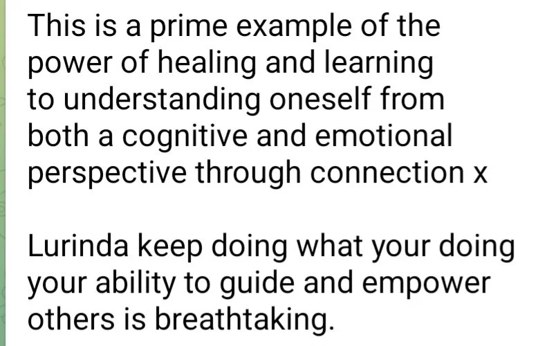 Text-based quote about healing, learning, understanding oneself, and empowering others.