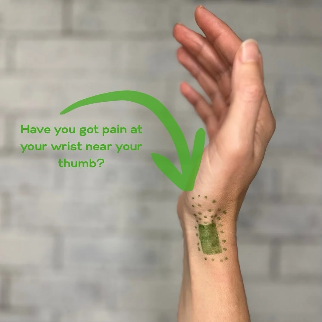 Have you started to get pain here on your wrist? It might be stiff in the morning then throbbing by the afternoon? #handphysio #wristpain