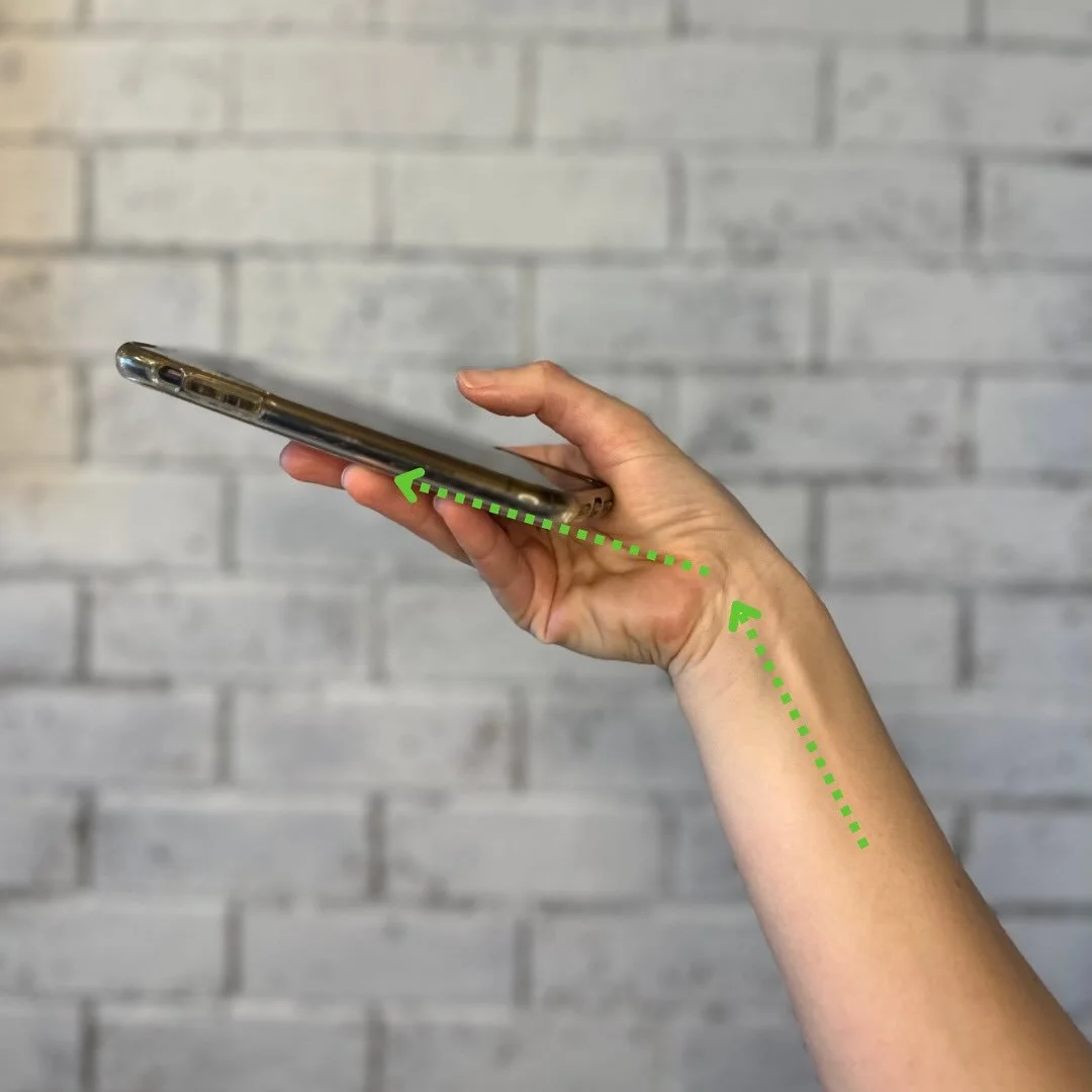 Do you get pain when you hold your phone or a coffee like this? #handphysio #wristpain